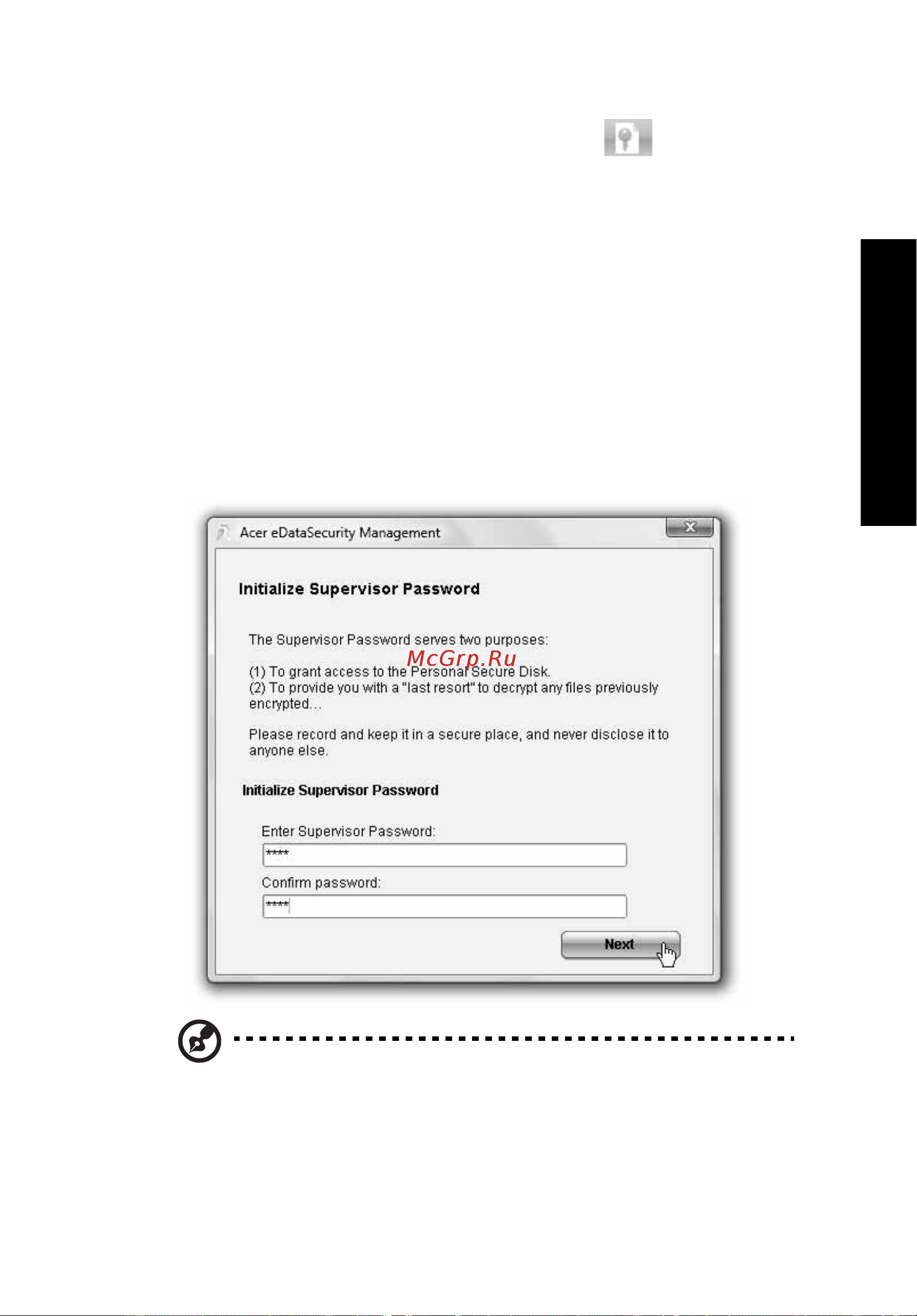 Acer Aspire 7720 [31/124] Acer edatasecurity management