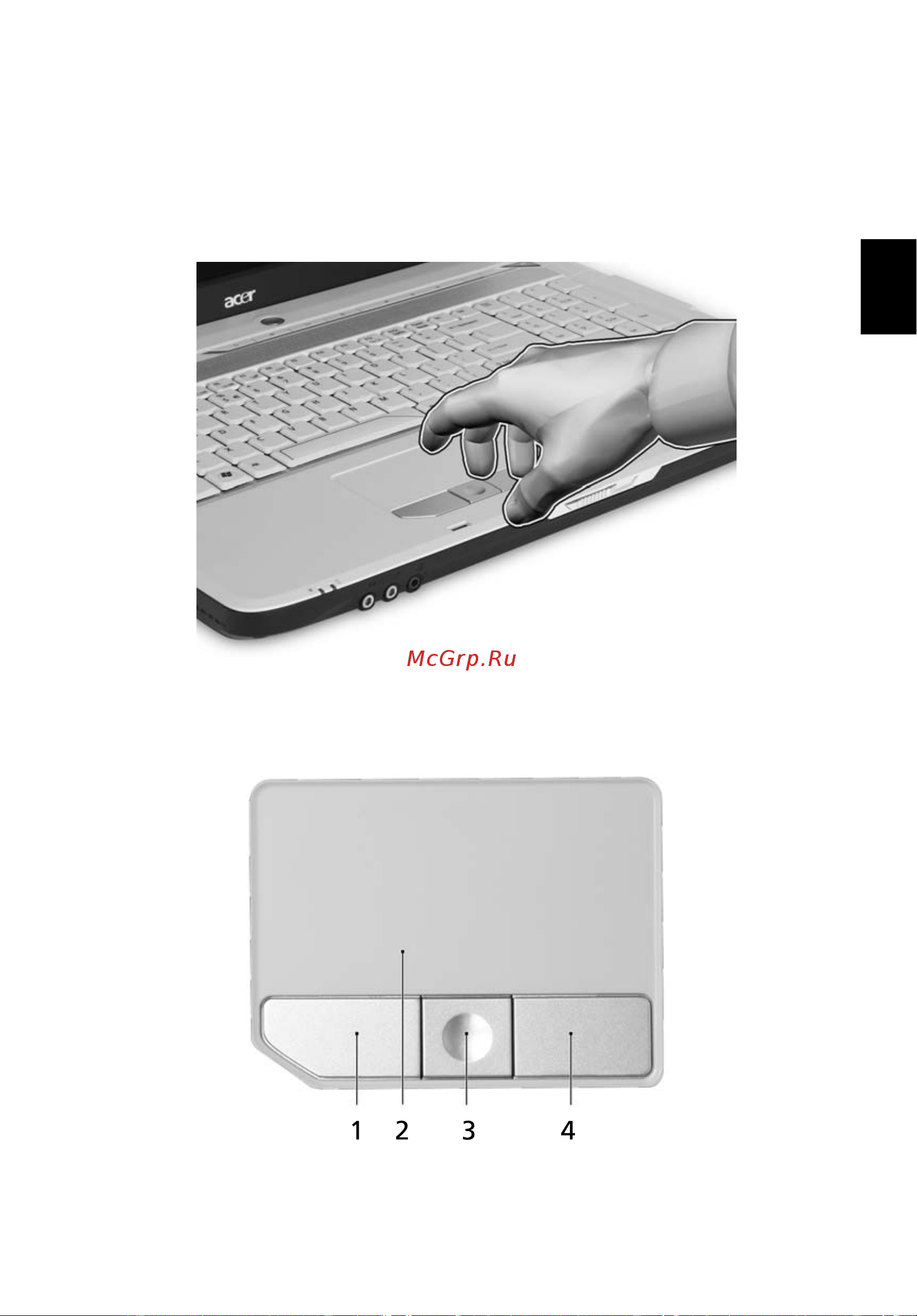 Acer Aspire 7720G [53/124] Сенсорная панель