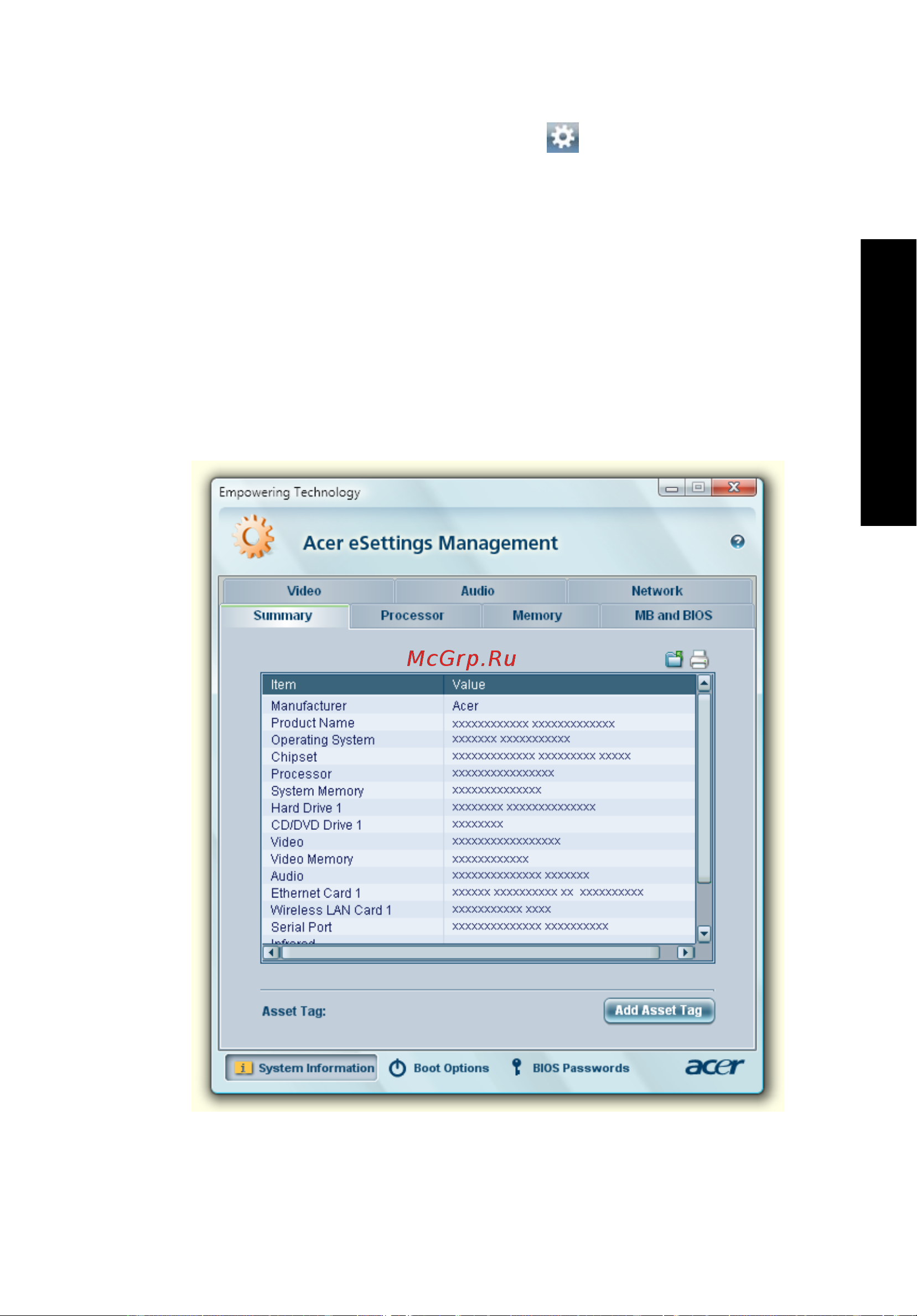 Acer Extensa 4010 [35/119] Acer esettings management