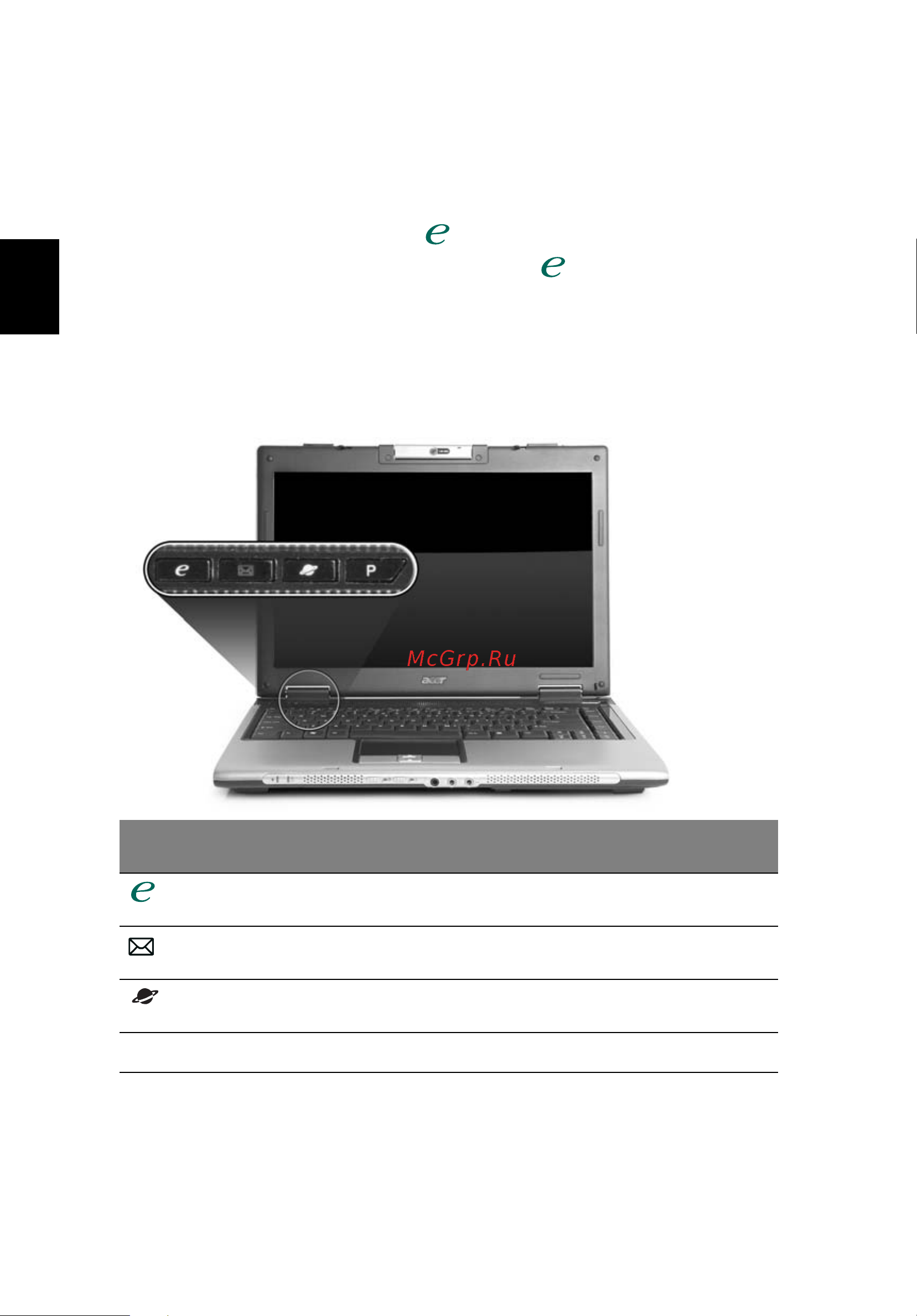 Acer Extensa 4010 [50/119] Кнопки быстрого запуска