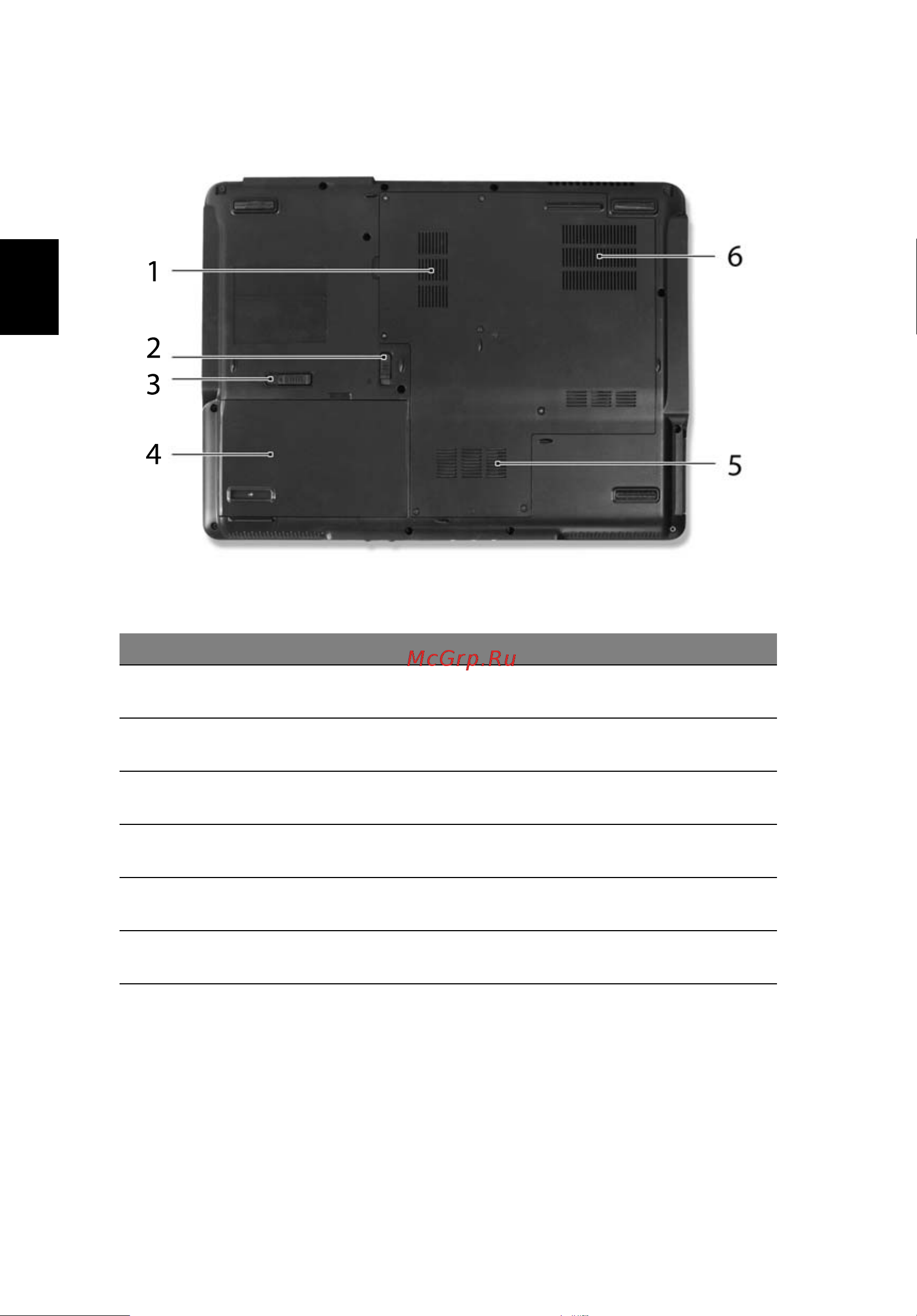 Acer Extensa 5210 [42/105] Вид снизу