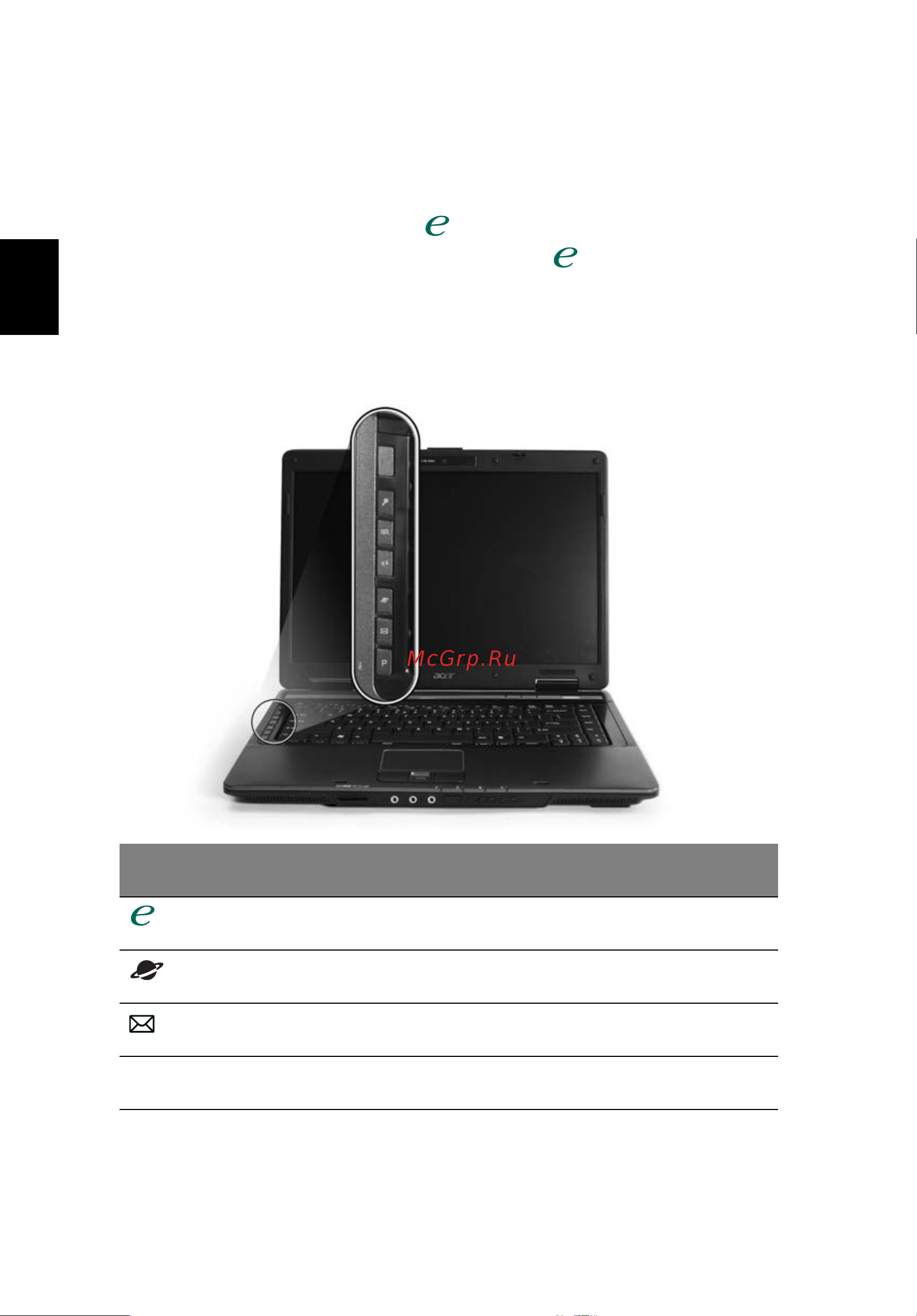 Acer Extensa 5210 [52/105] Кнопки быстрого запуска