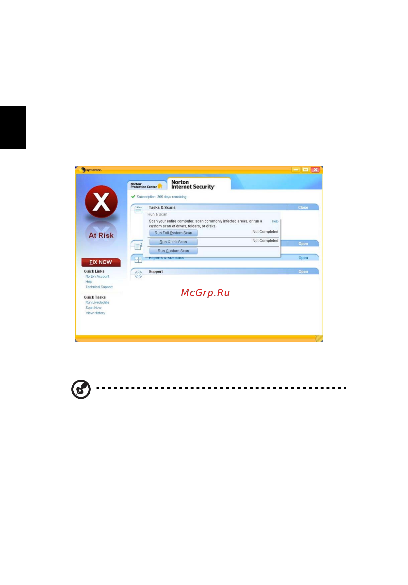 Acer Extensa 5210 [68/105] Приложение norton internet security