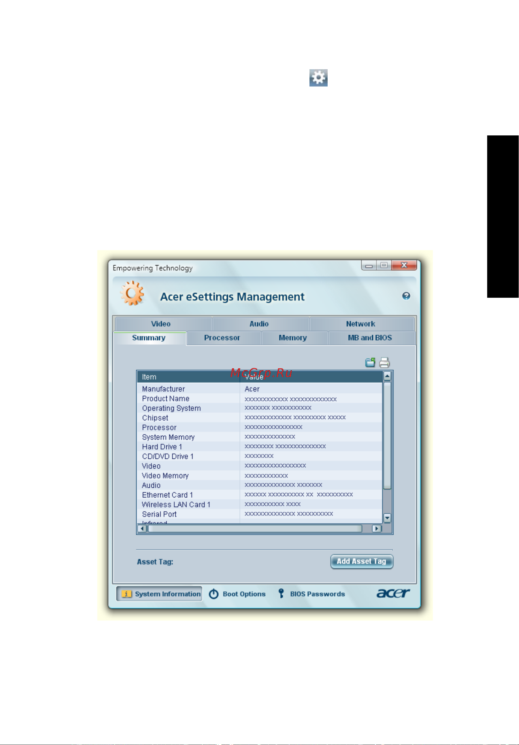 Acer Extensa 5510 [35/129] Acer esettings management