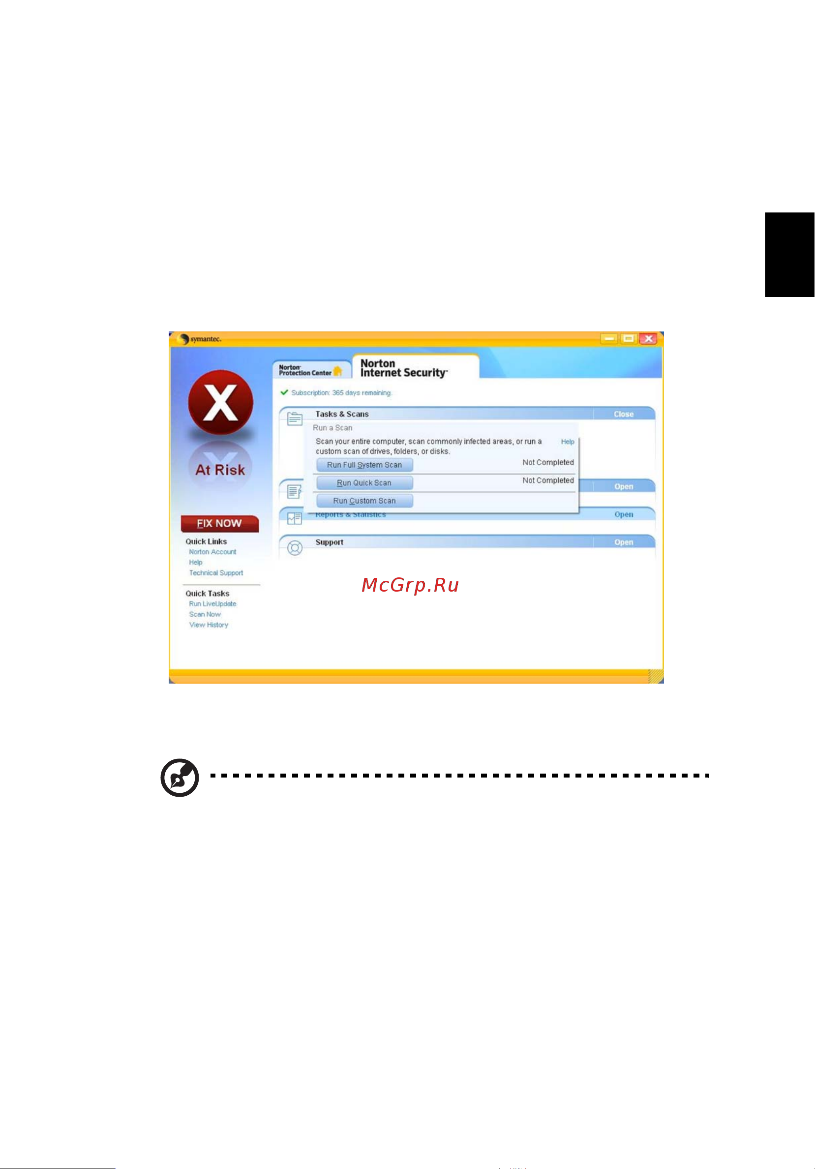 Acer Extensa 5510z [67/129] Приложение norton internet security