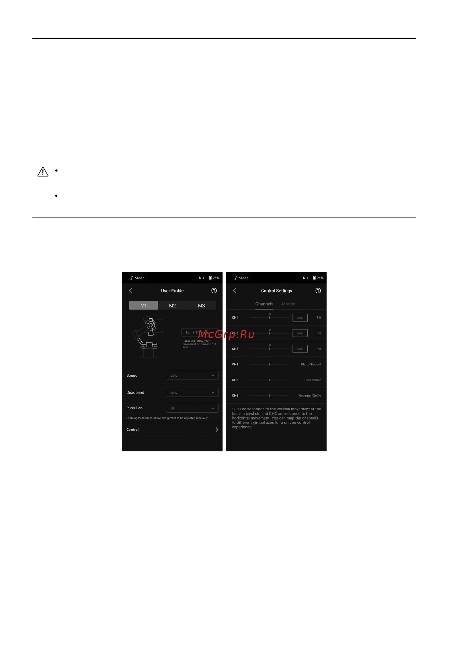 DJI Ronin-SC Combo Руководство по эксплуатации онлайн [25/30] 771474