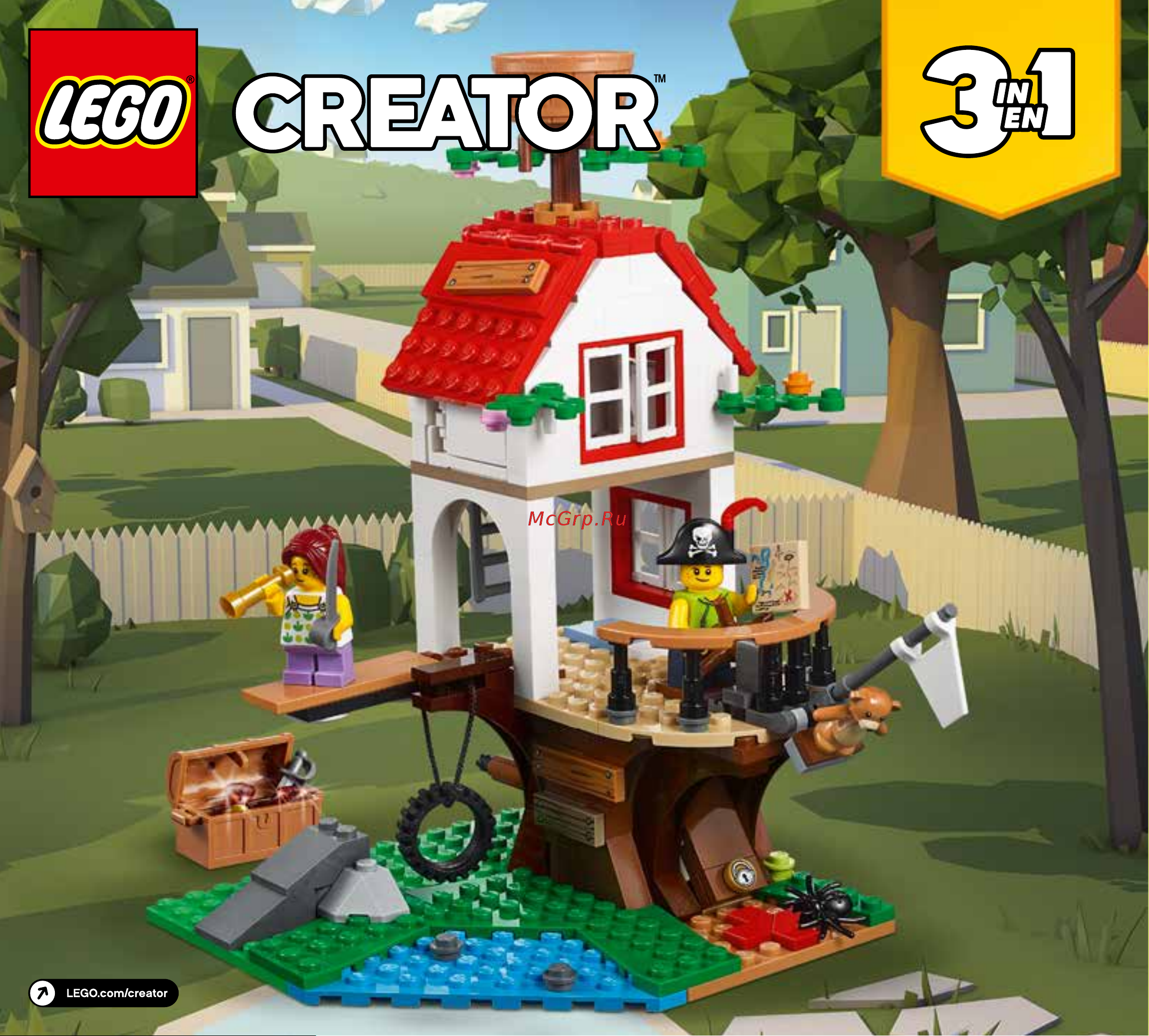 Lego Creator 31078 Treehouse Treasures (В поисках сокровищ) Руководство по эксплуатации онлайн