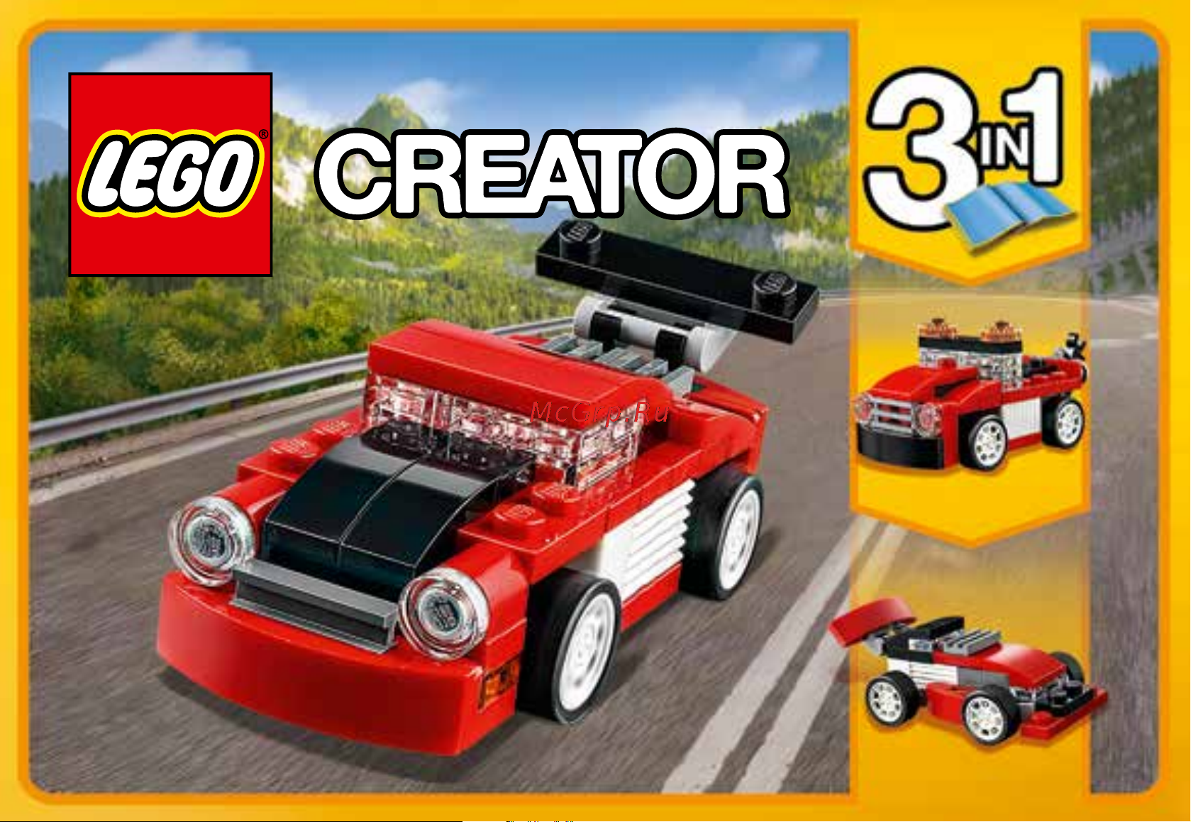 Lego Creator 31055 Red racer (Красная гоночная машина) Руководство по эксплуатации онлайн
