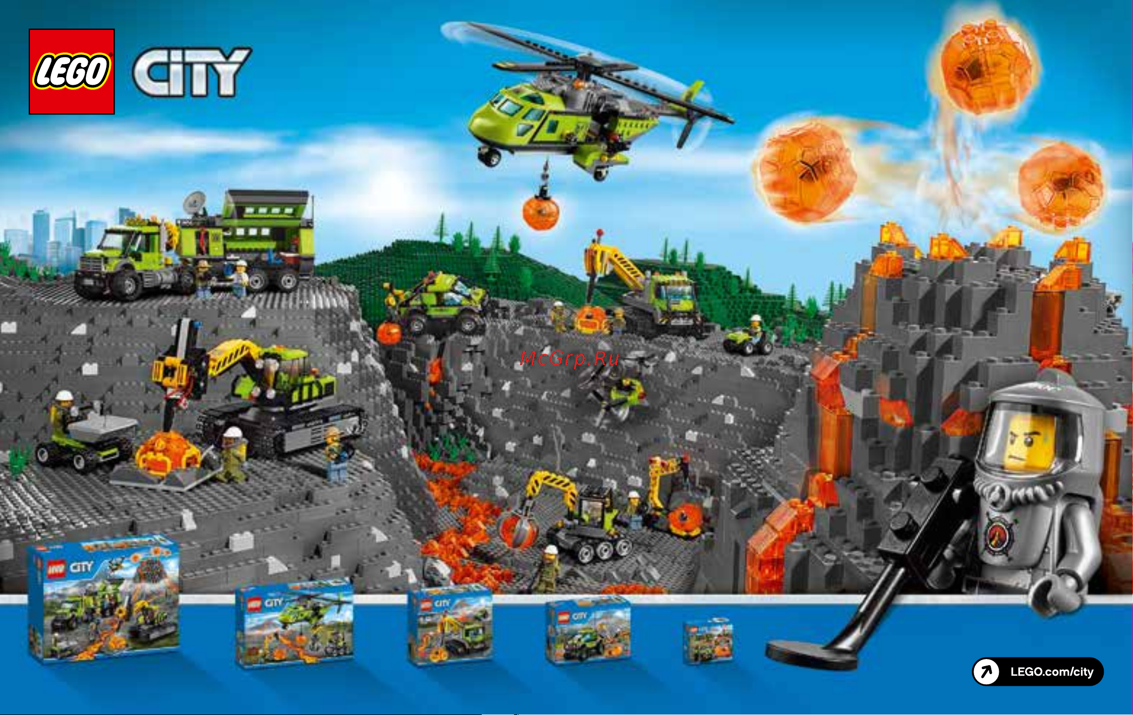 Lego City 60120 Volcano Starter Set (Набор для начинающих Исследователи Вулканов) Руководство по эксплуатации онлайн [30/32] 771640