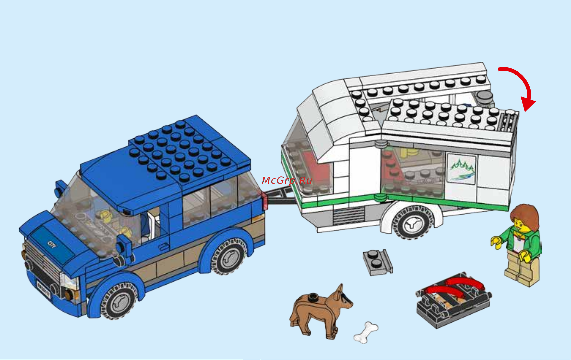 Lego City 60117 Van & Caravan (Фургон и дом на колёсах) Руководство по эксплуатации онлайн [88/92] 771642