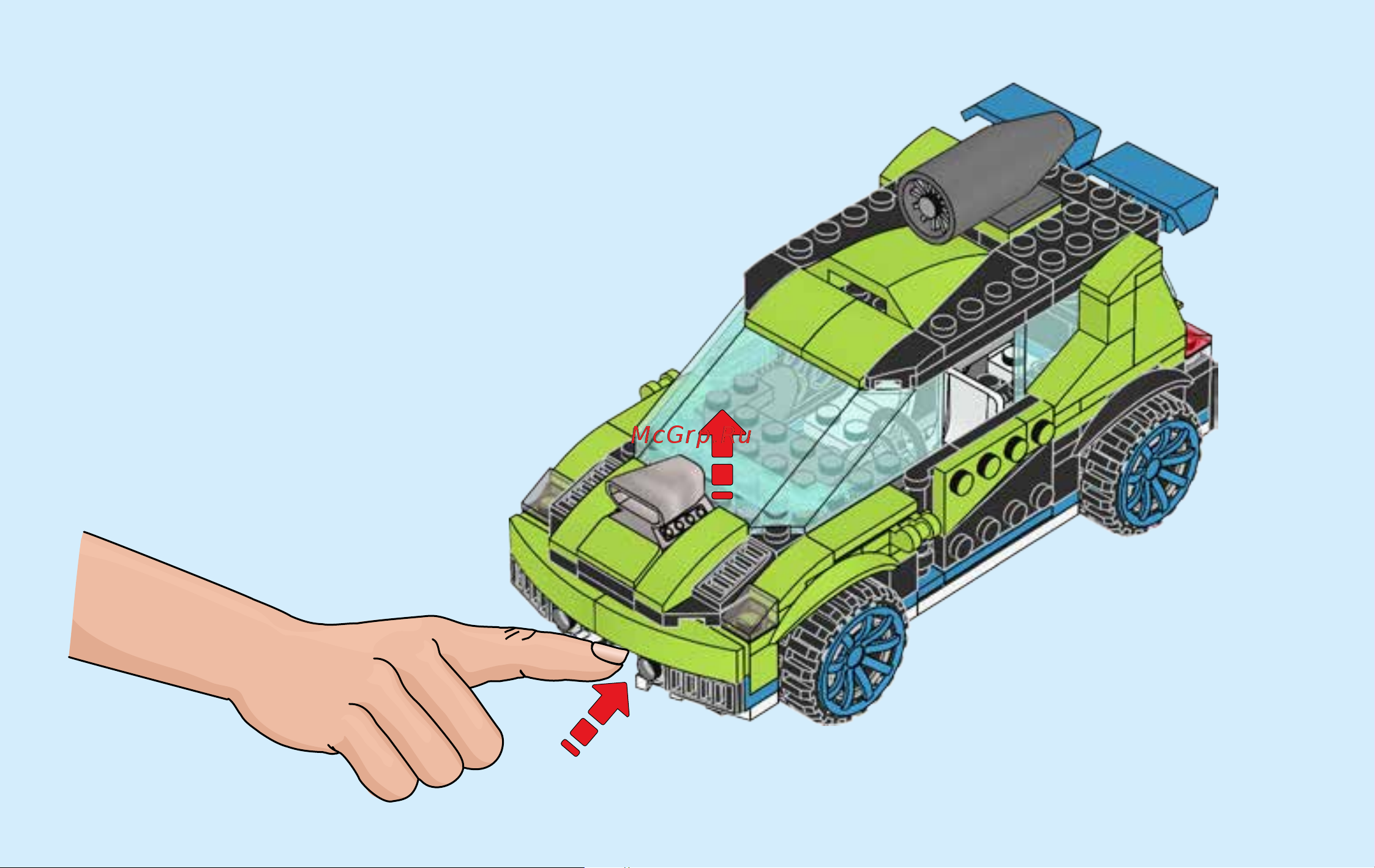 Lego Creator 31074 Rocket Rally Car (Суперскоростной раллийный автомобиль) Руководство по эксплуатации онлайн [61/148] 771647