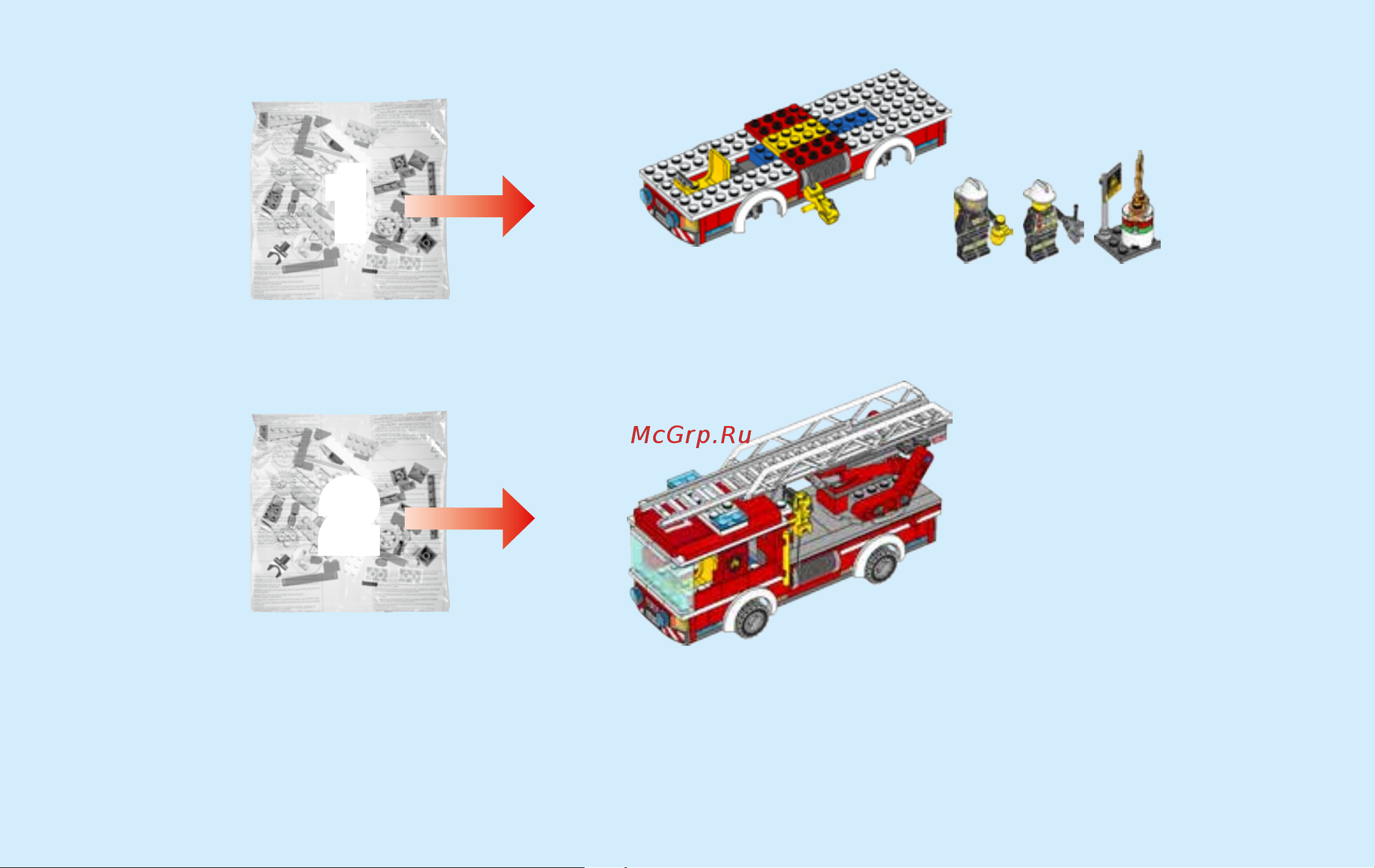 Lego City 60107 Fire Ladder Truck (Пожарный автомобиль с лестницей) Руководство по эксплуатации онлайн [3/84] 771661