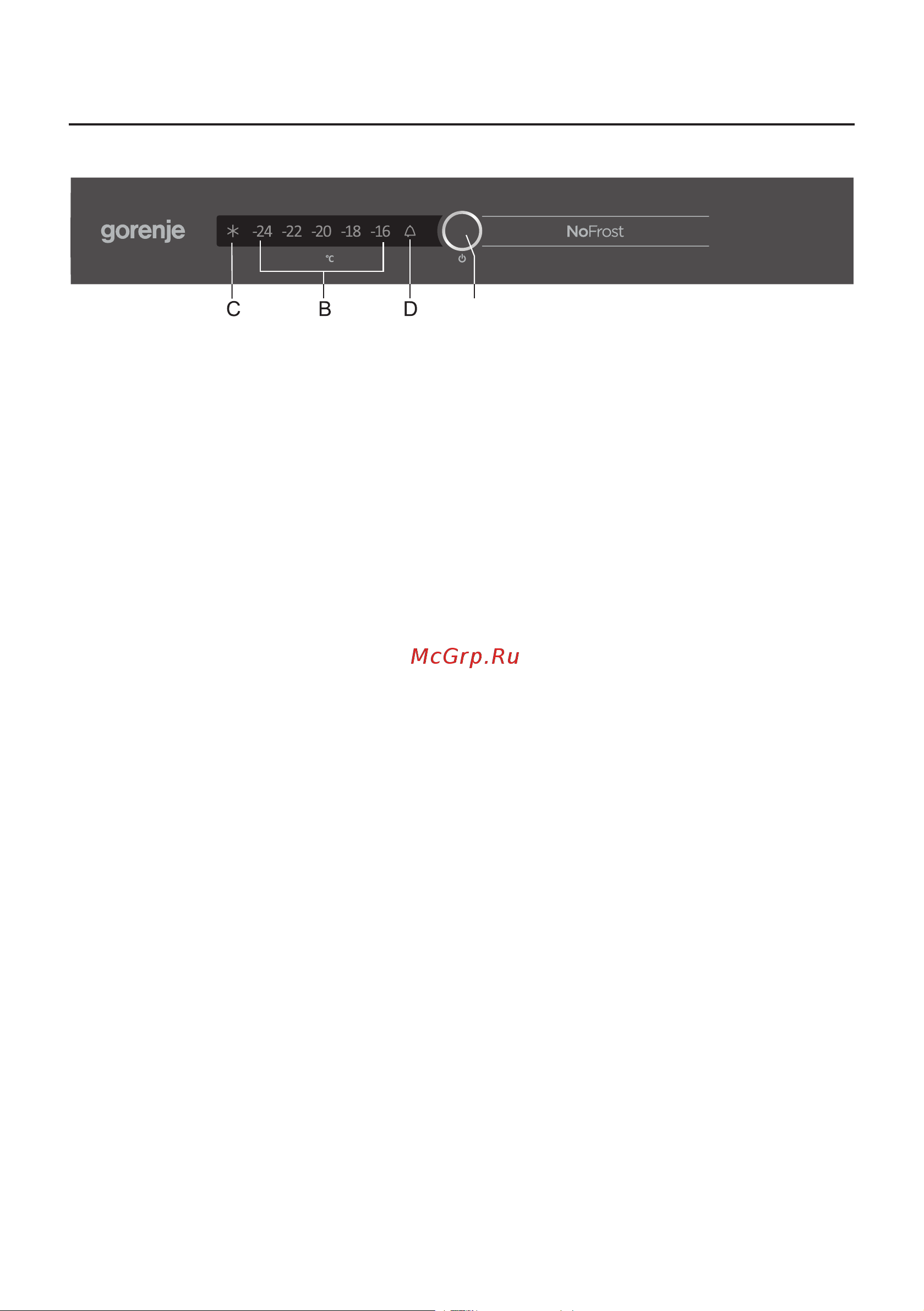 Gorenje GDFN5182A1 [14/28] Управление прибором