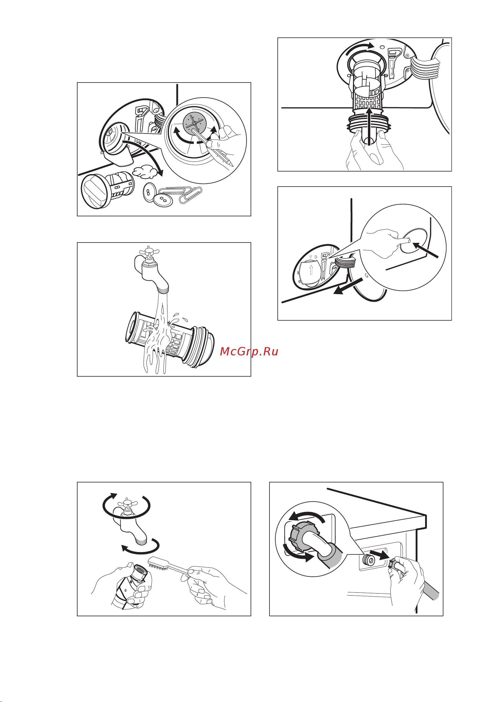 Electrolux EW9F1R49S [45/60] Очистка наливного шланга и фильтра клапана