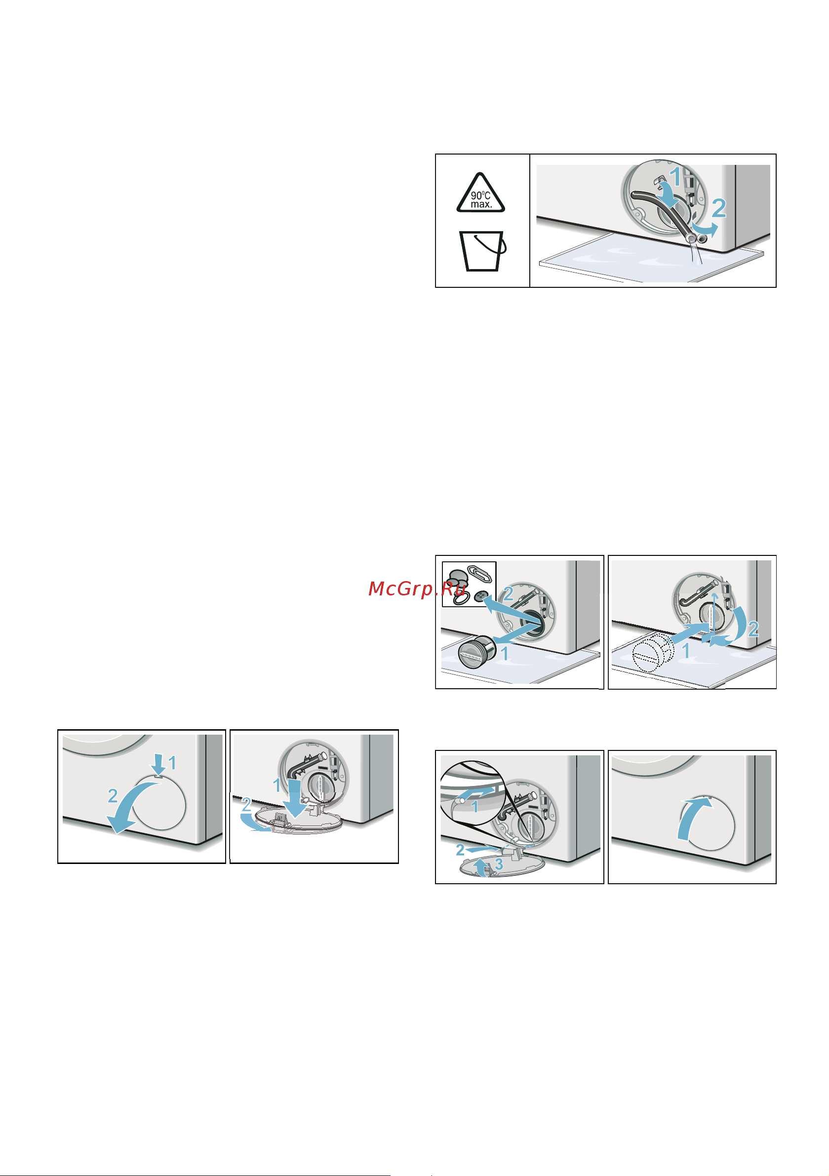 Bosch WHA222W1OE [40/52] Насос для стирального раствора засорен
