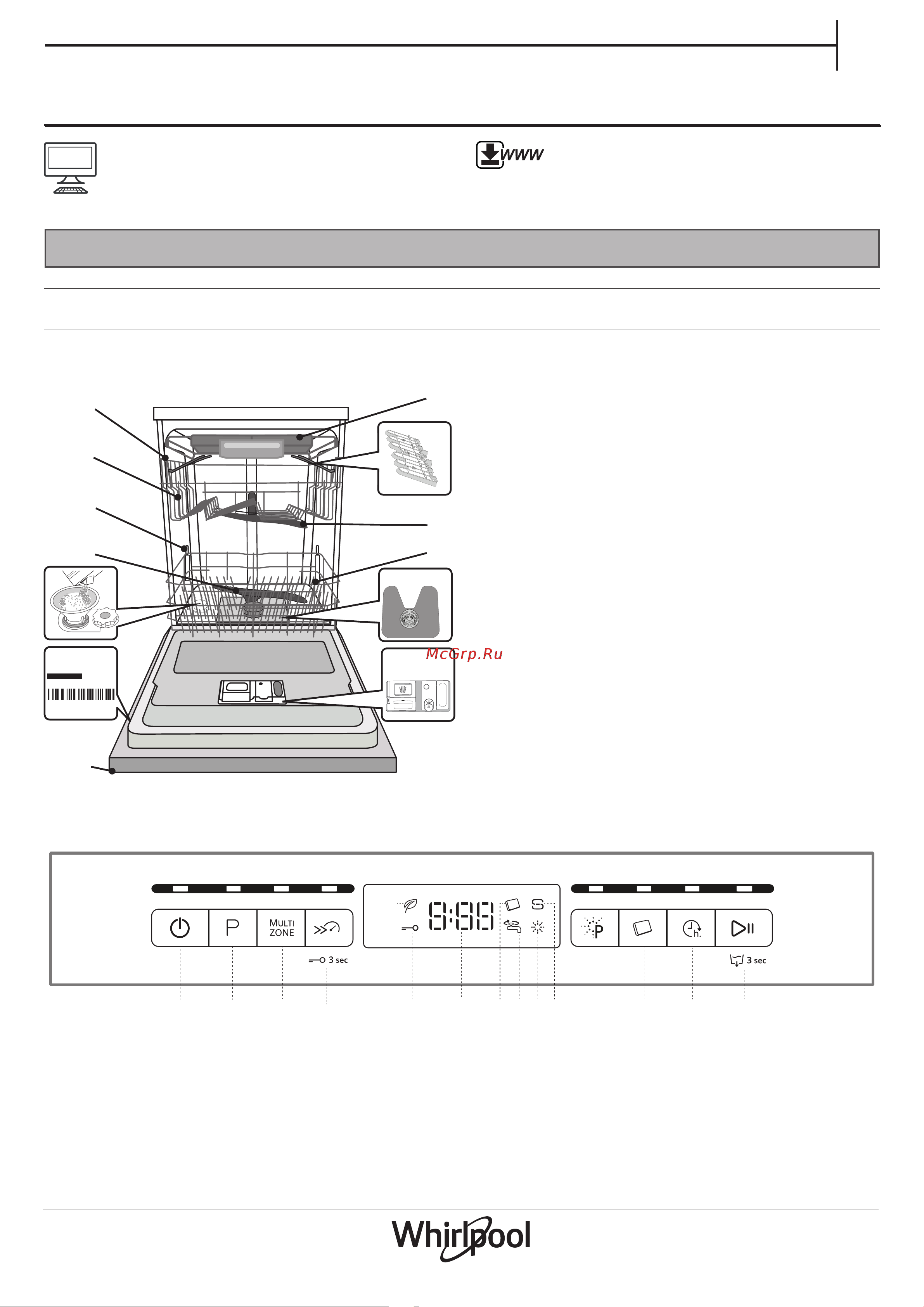 Whirlpool WFO3T141PF Руководство по эксплуатации онлайн