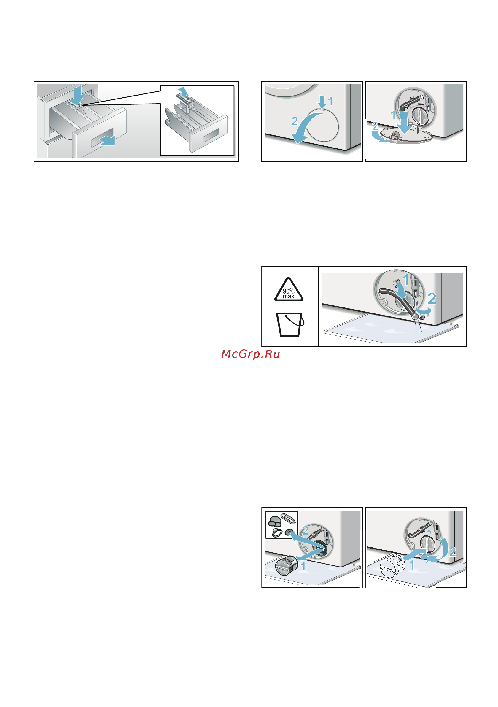 Bosch WHA222XMOE [40/52] Насос для стирального раствора засорен