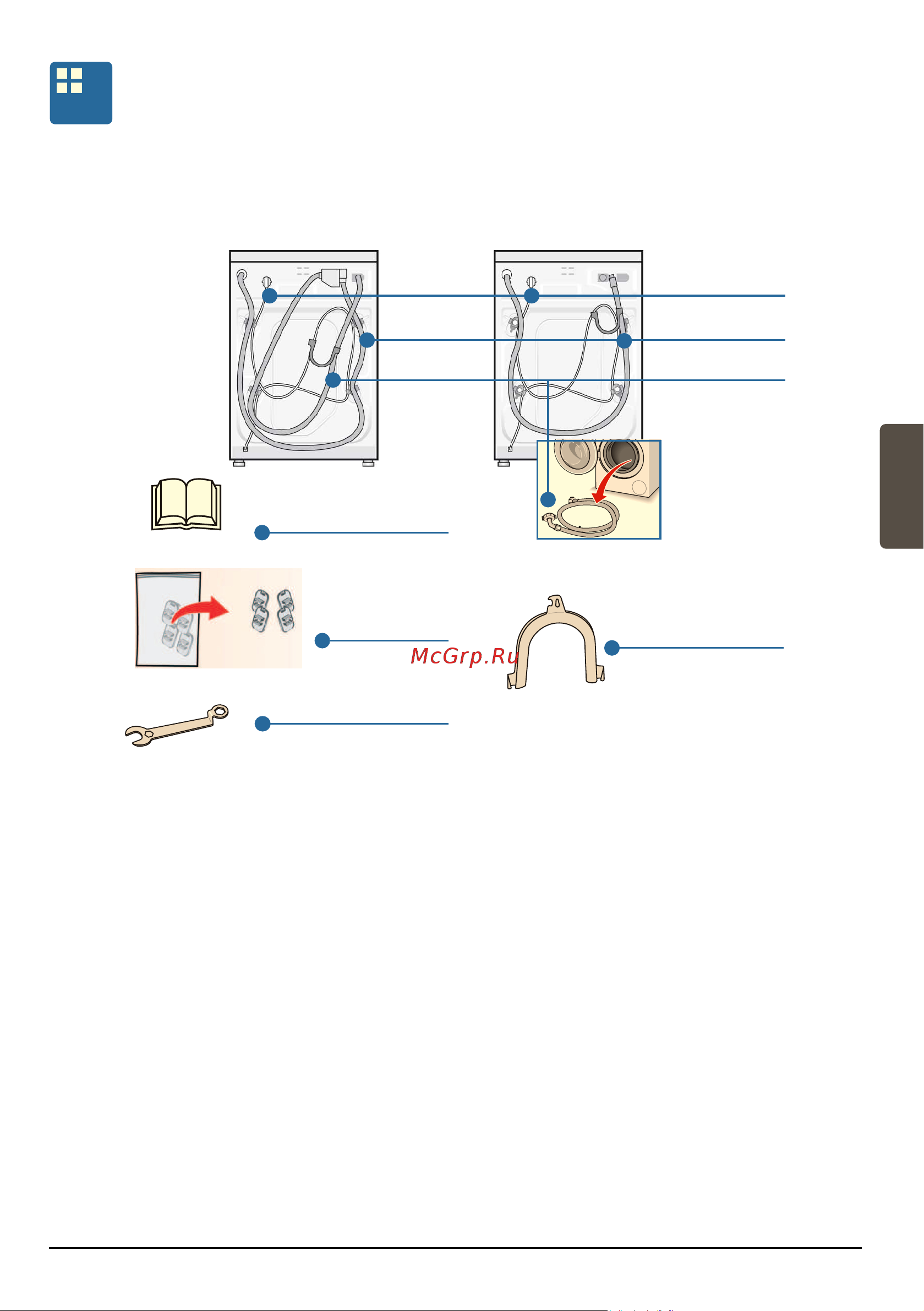 Bosch WAY3279MOE [43/60] Комплект поставки