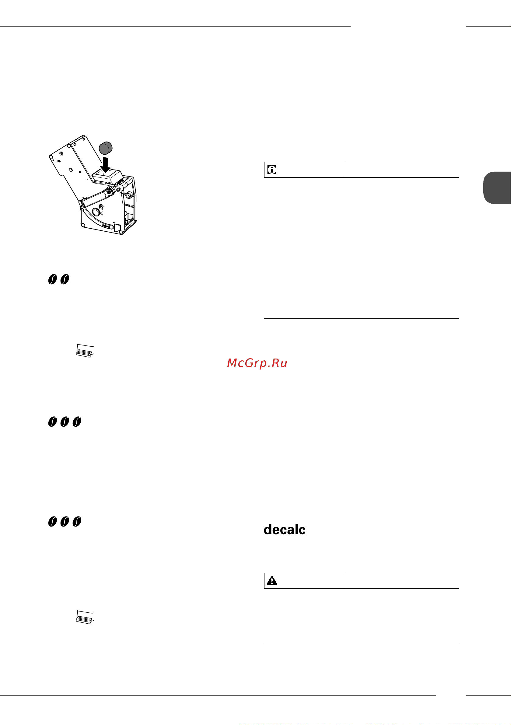 Melitta Caffeo F 230-101 [123/308] Esecuzione del programma di decalcificazione