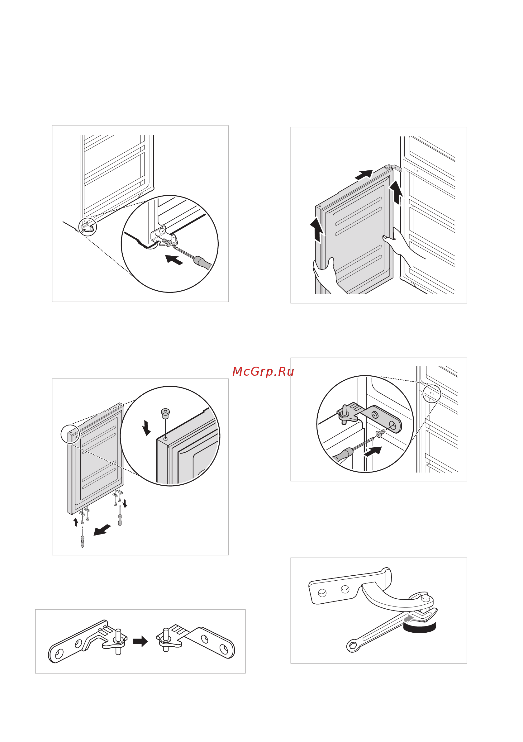 LG DoorCooling+ GA-B509 PBAZ [56/80] Установка верхней петли