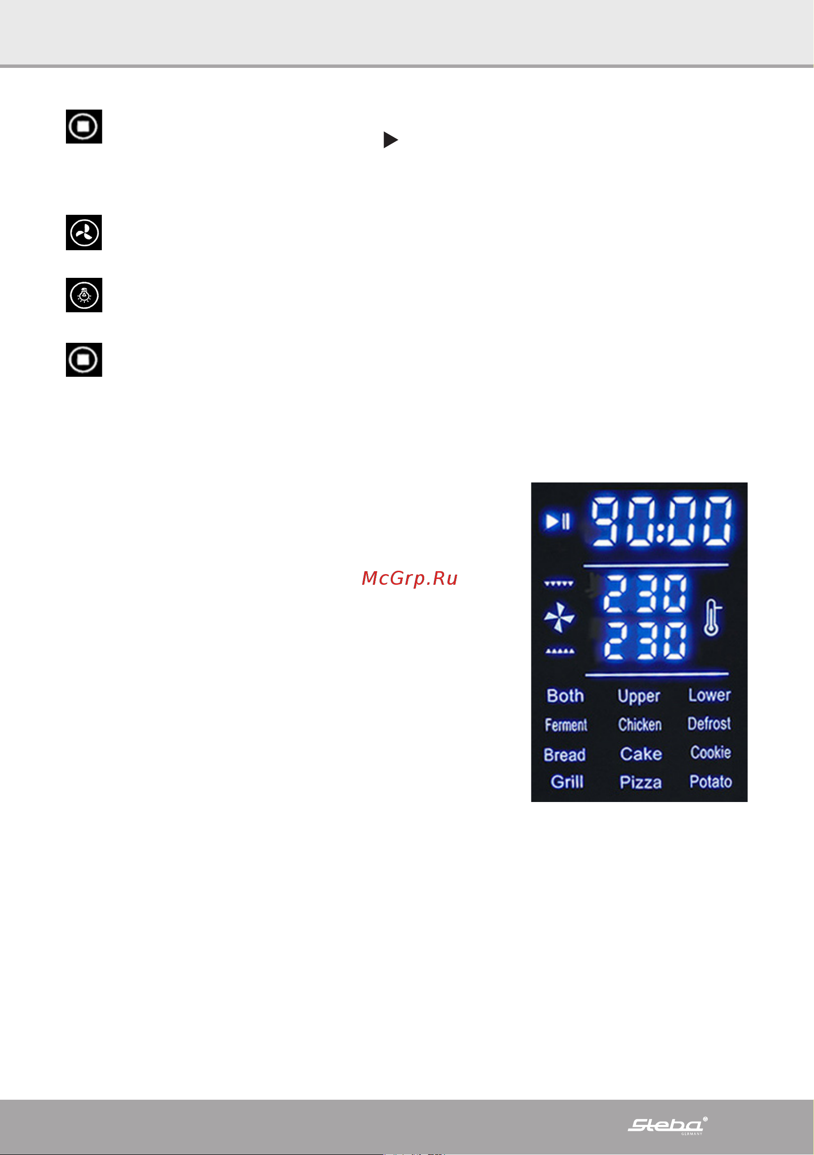 Steba KB E350 [9/86] Programme