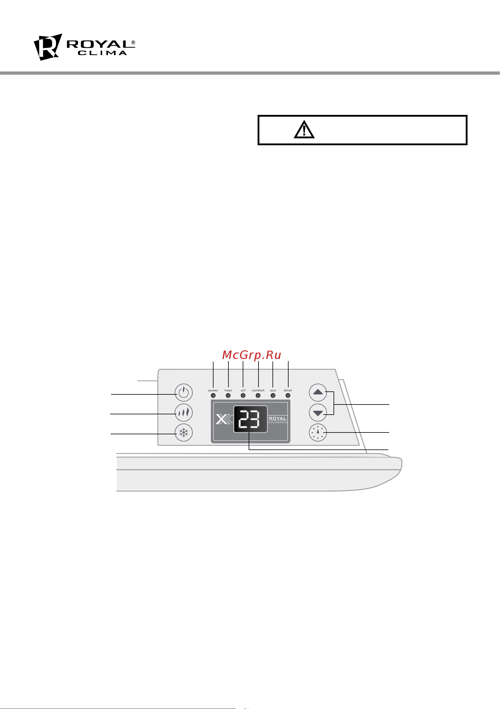 Royal Clima REC-MP1000E MILANO Plus elettronico [10/24] Эксплуатация конвектора