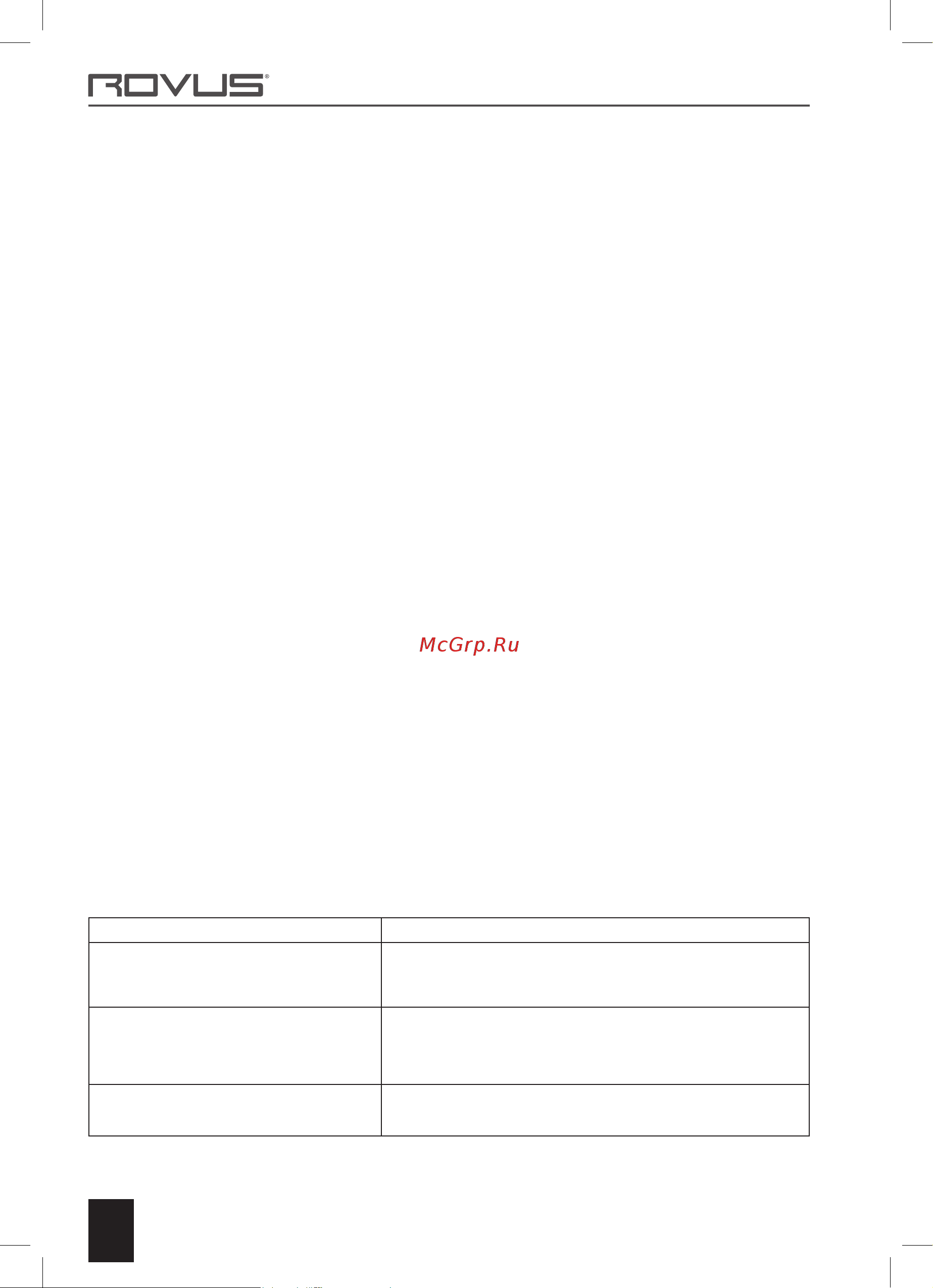 Rovus 7688 [8/84] Problem possible reasons and solutions