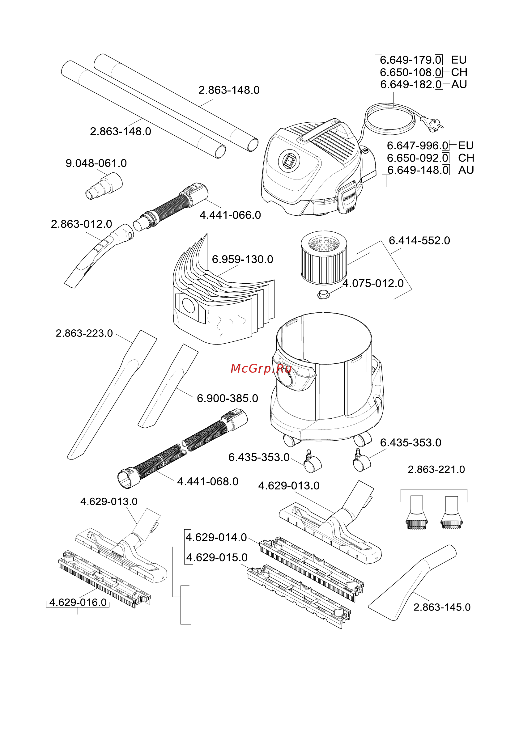 Karcher WD3 P Premium (1.629-891.0) Руководство по эксплуатации онлайн [161/162] 772519