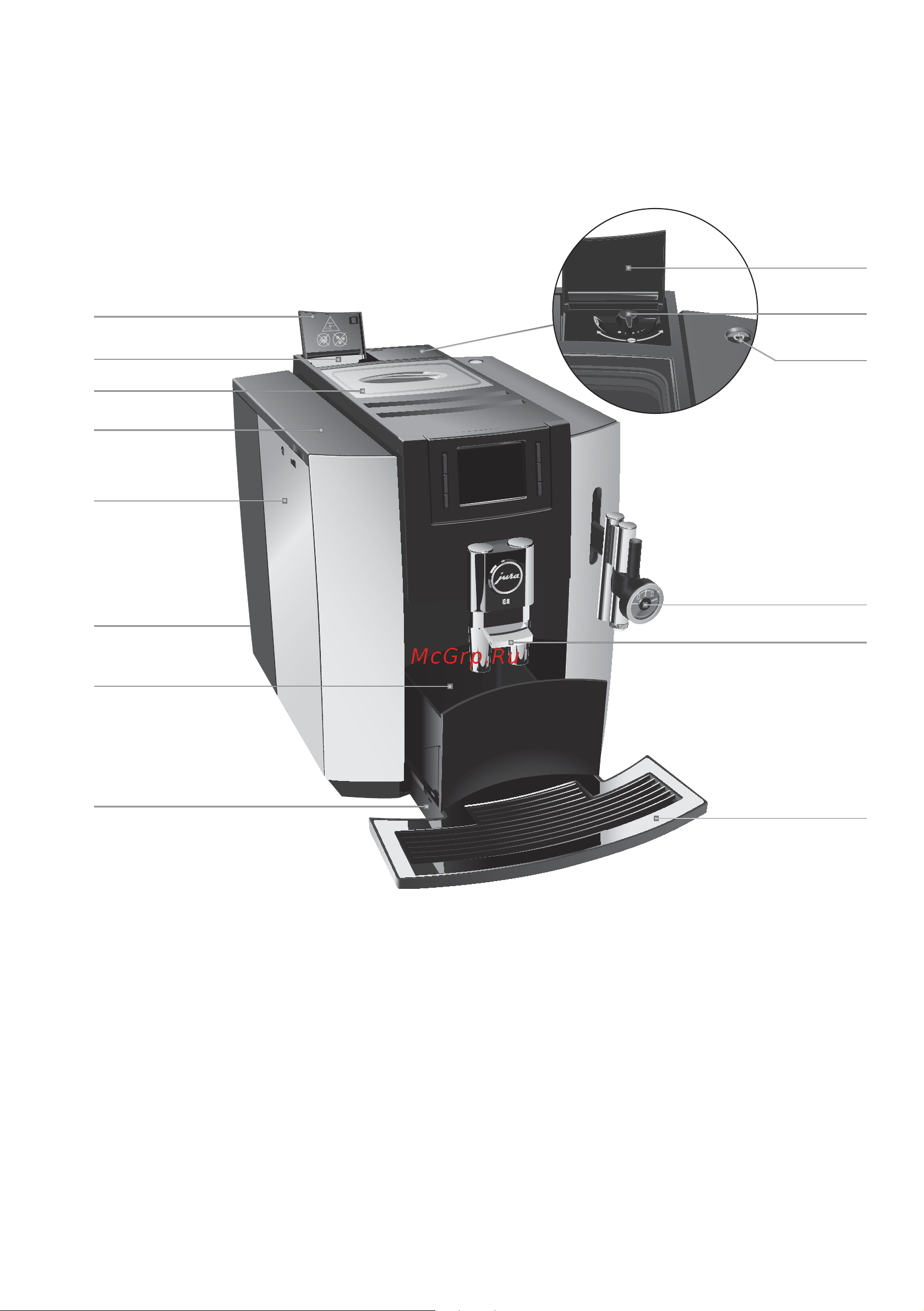 Jura E8 Platin 15084 [4/52] Элементы управления