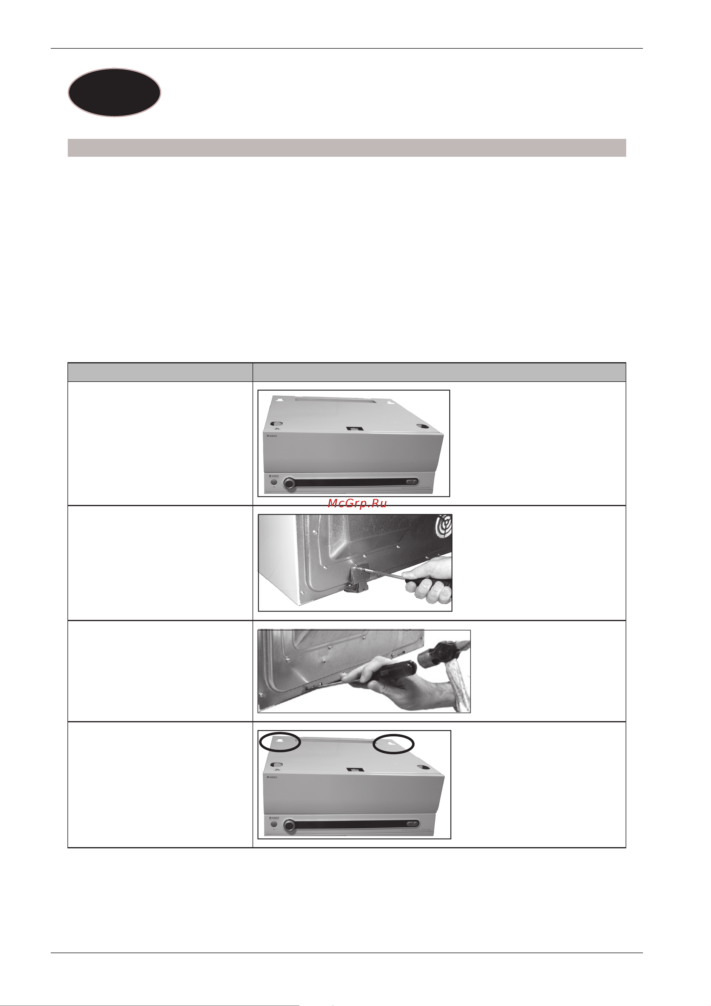Asko HDB115T [40/44] Установка распорки на новых машинах