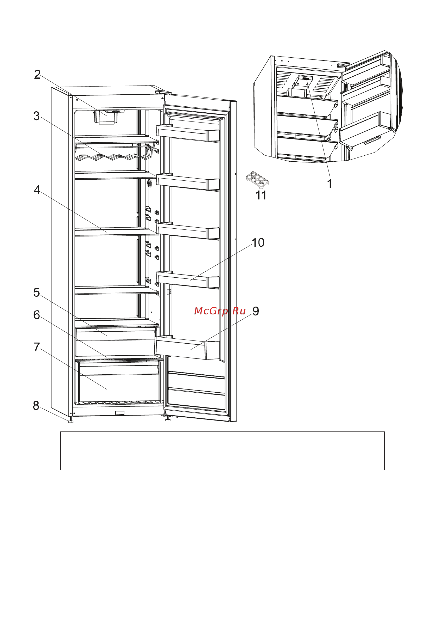 Vestfrost VF395SBBH [15/16] Компоненты холодильника и его отделений