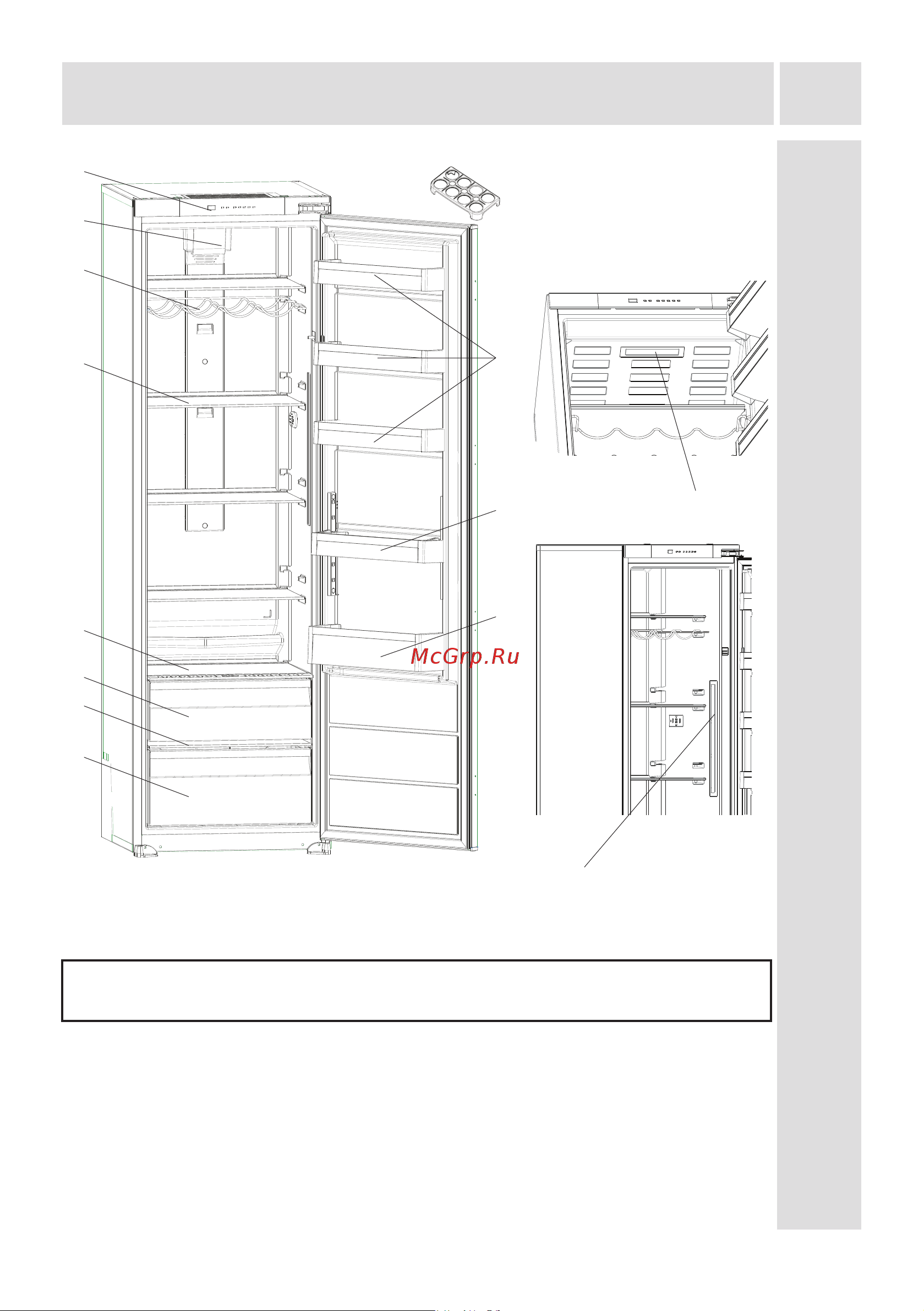 Schaub Lorenz SLS E310WE [9/40] The parts of the appliance and the compartments