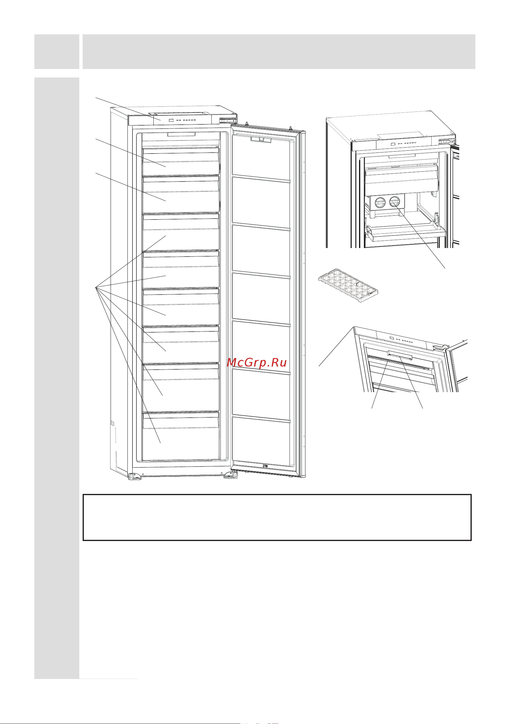 Schaub Lorenz SLF E225WE [31/42] The parts of the appliance and the compartments