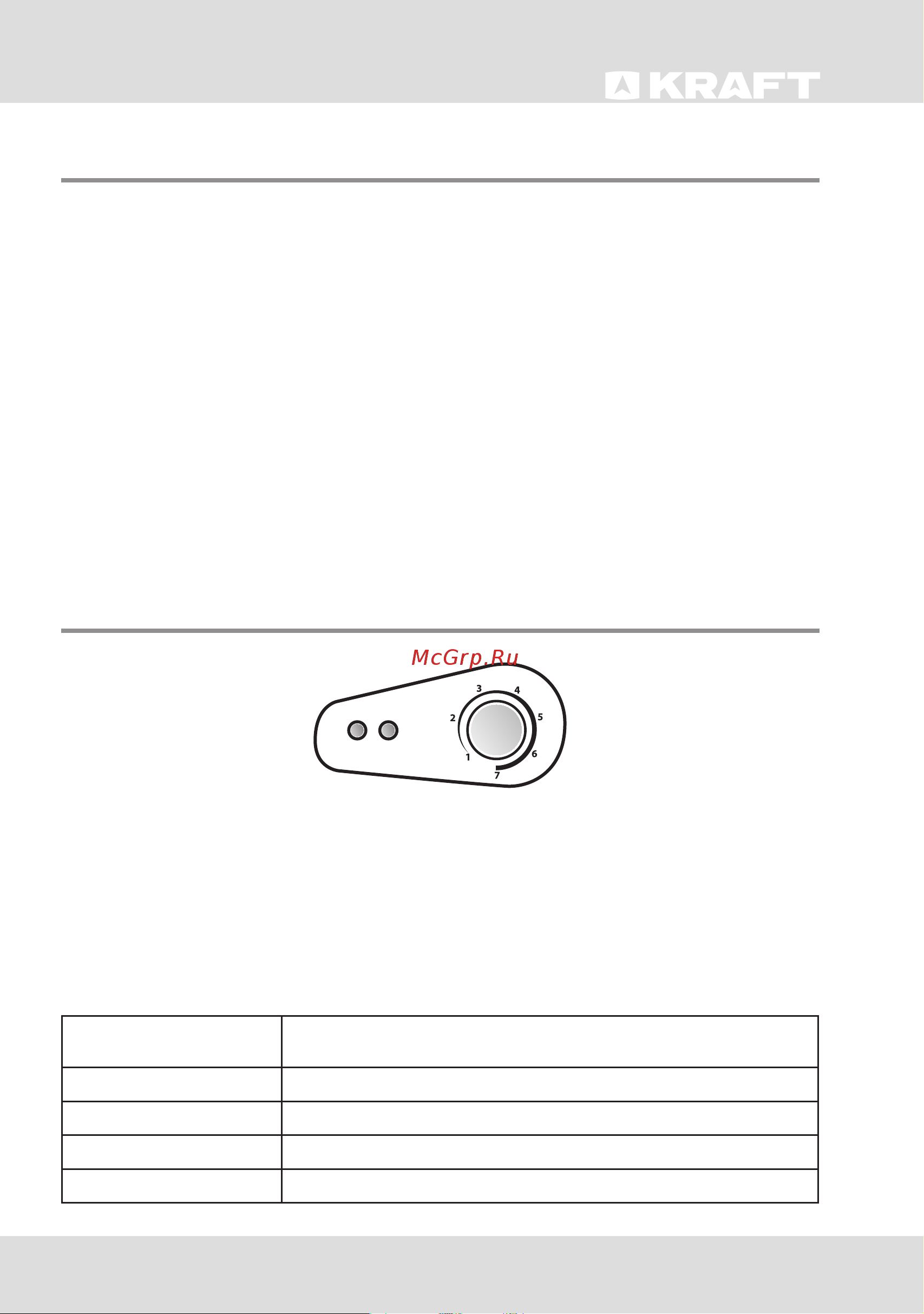 KRAFT BDW425QX [7/16] Порядок работы