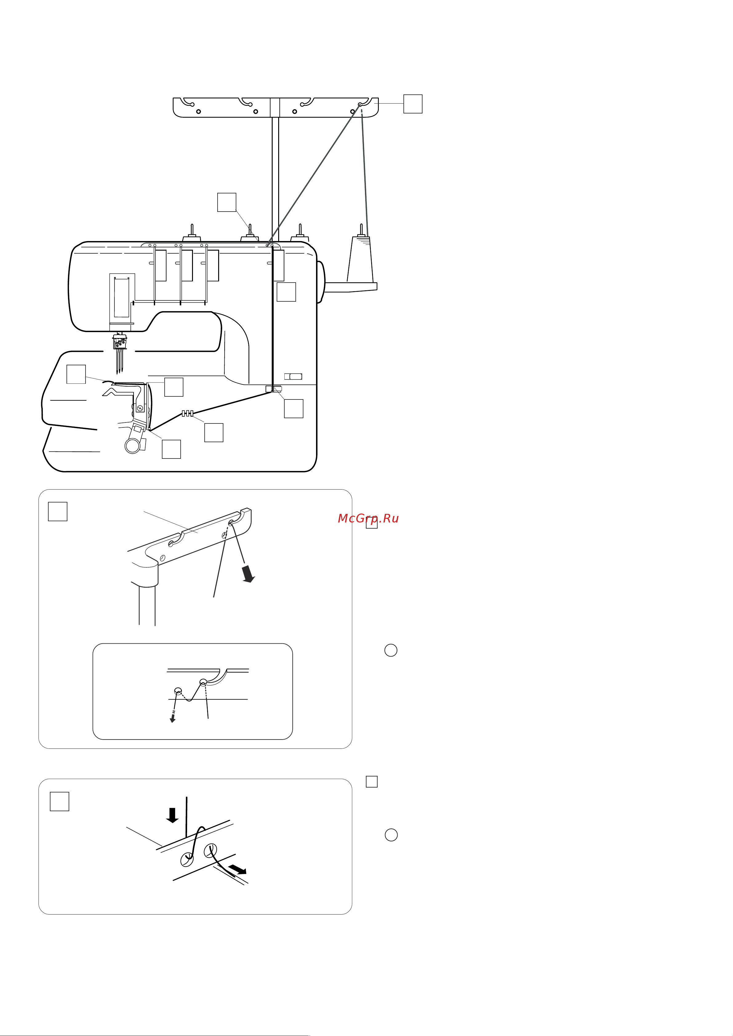 Janome CoverPro Lux [15/32] Заправка петлителя