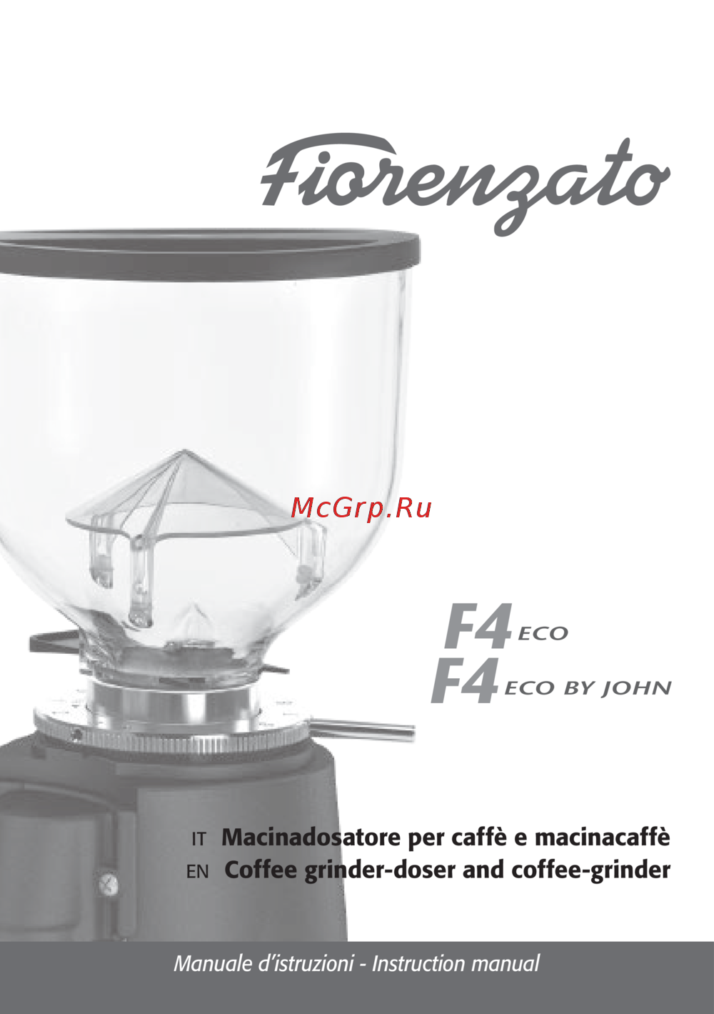 Fiorenzato F4 ECO Руководство по эксплуатации