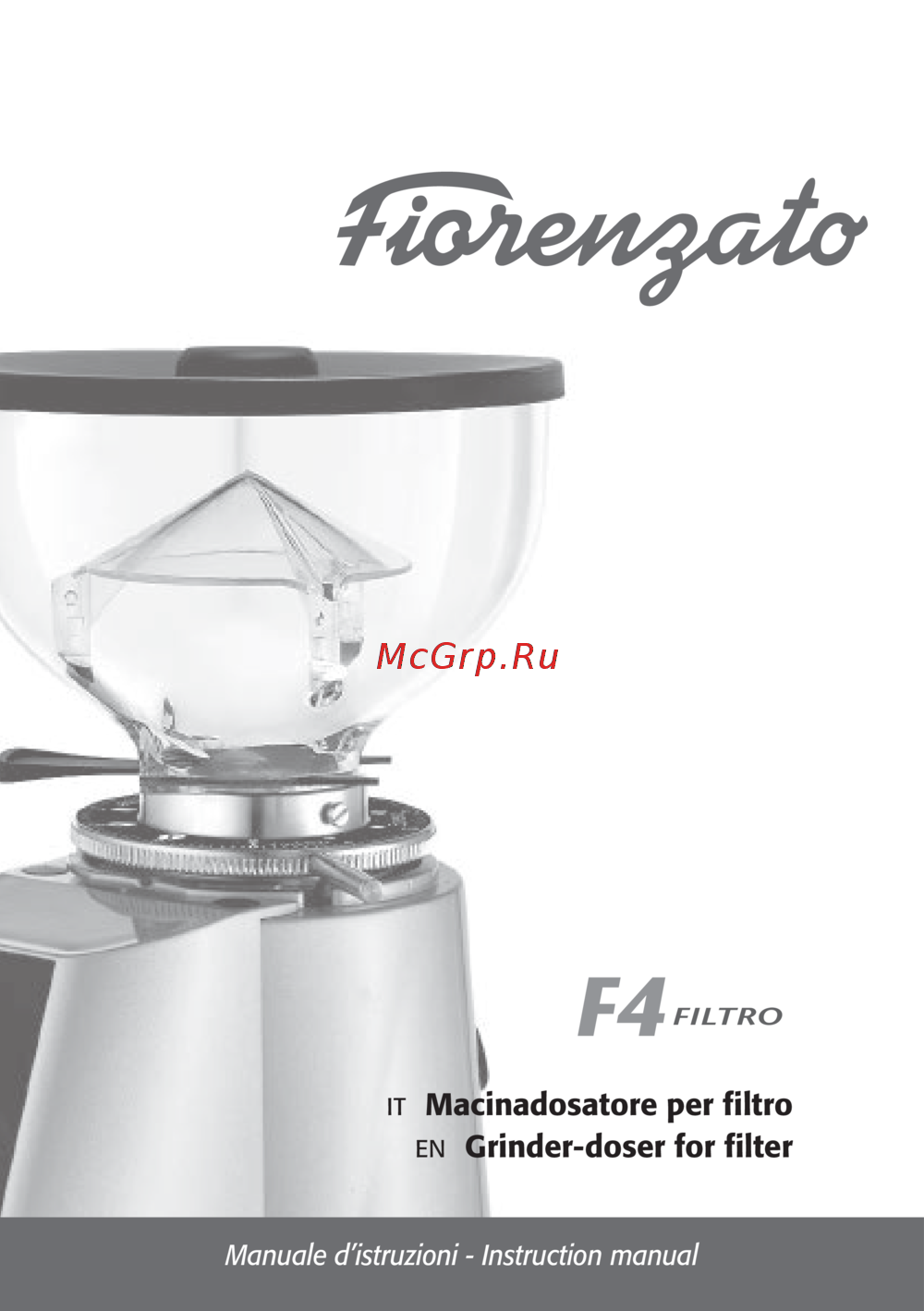 Fiorenzato F4 Filter Руководство по эксплуатации