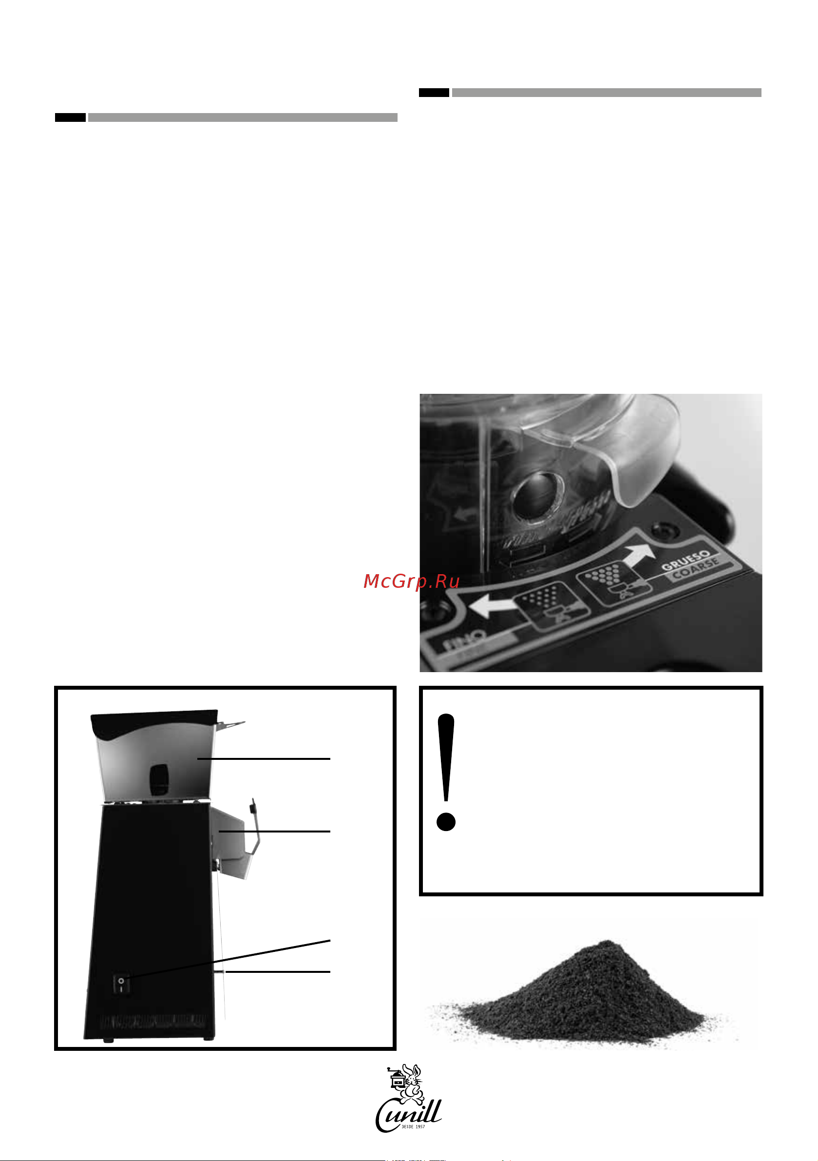 Cunill Marfil Tron [19/28] Adjusting coffee grinding level