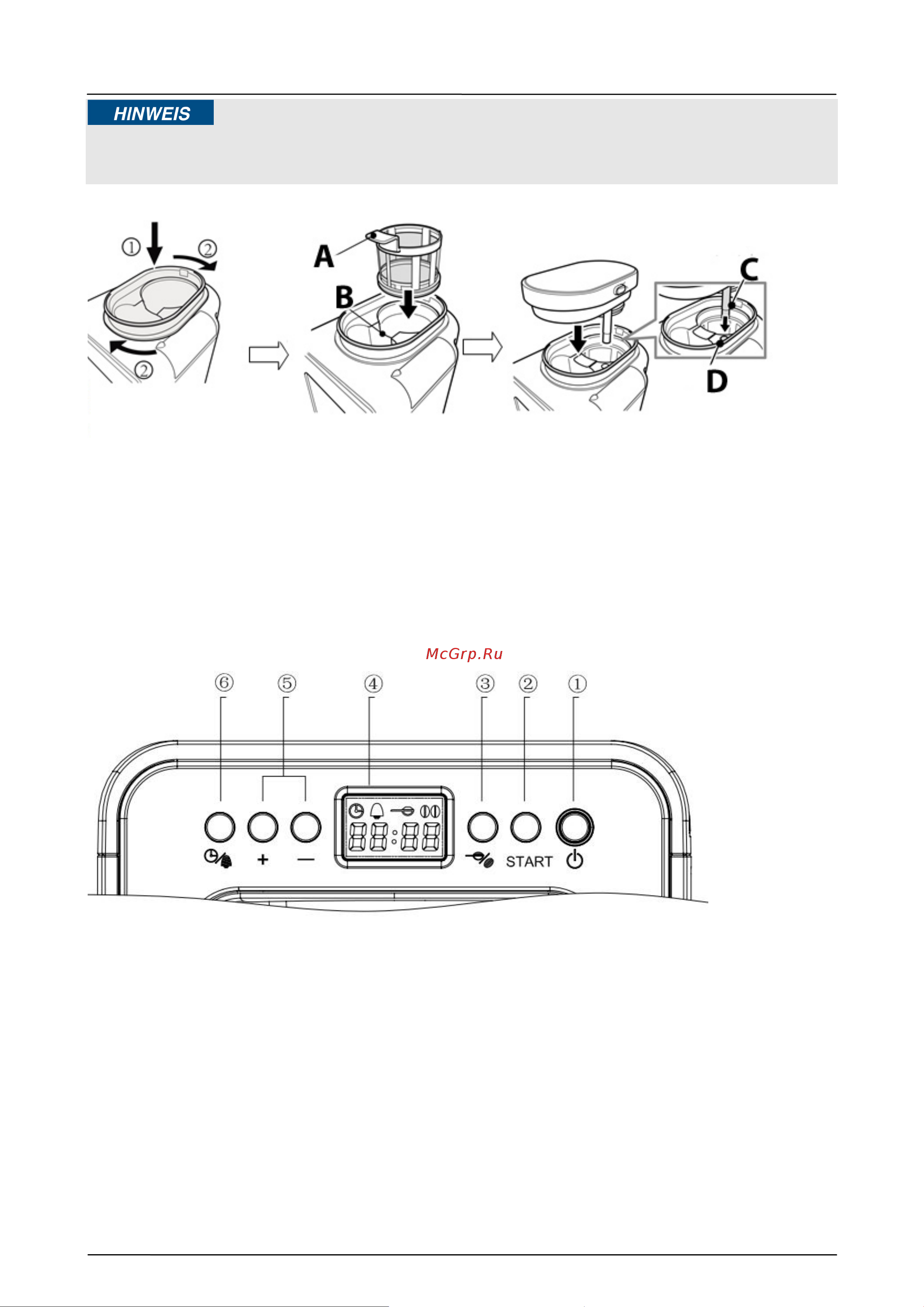 Caso Coffee Compact Electronic [152/162] Panel de operación