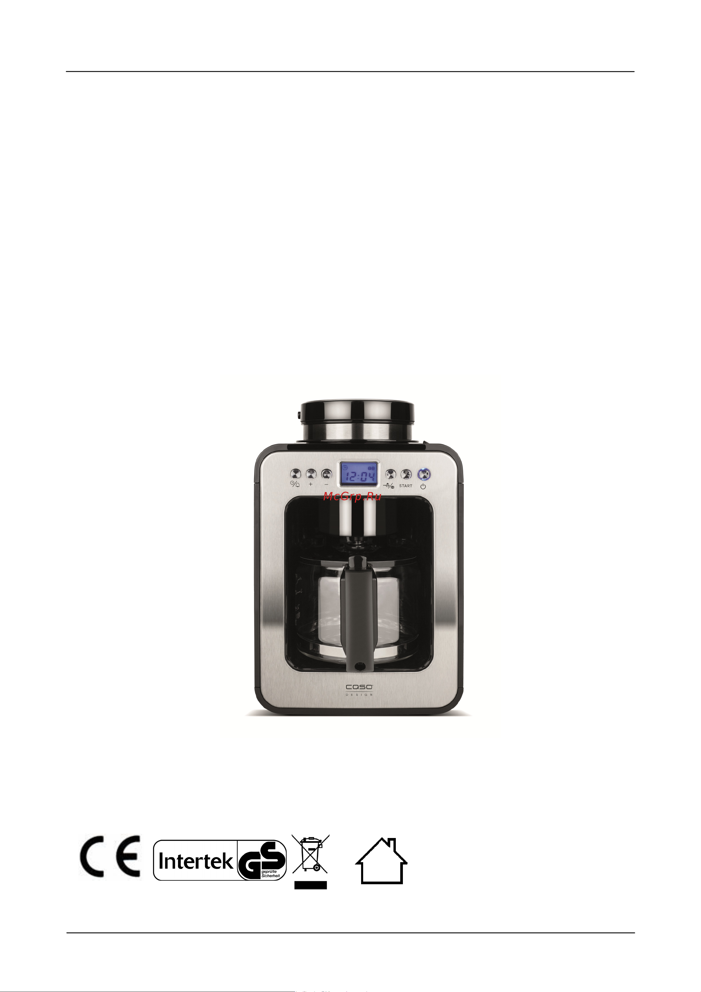 Caso Coffee Compact Electronic [85/162] Istruzioni d uso originali