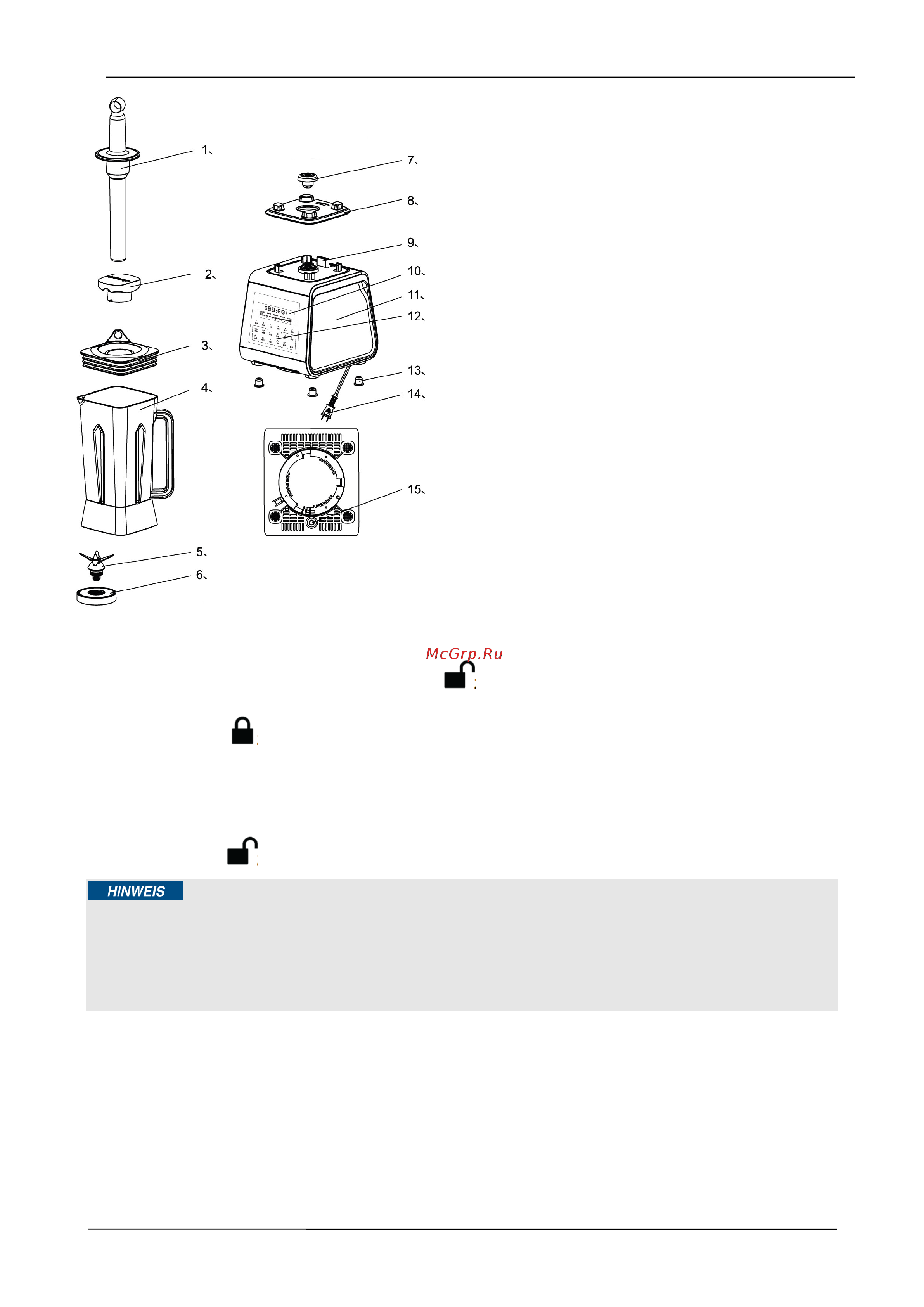 Caso B 3000 Touch [20/135] Aufbau und funktion