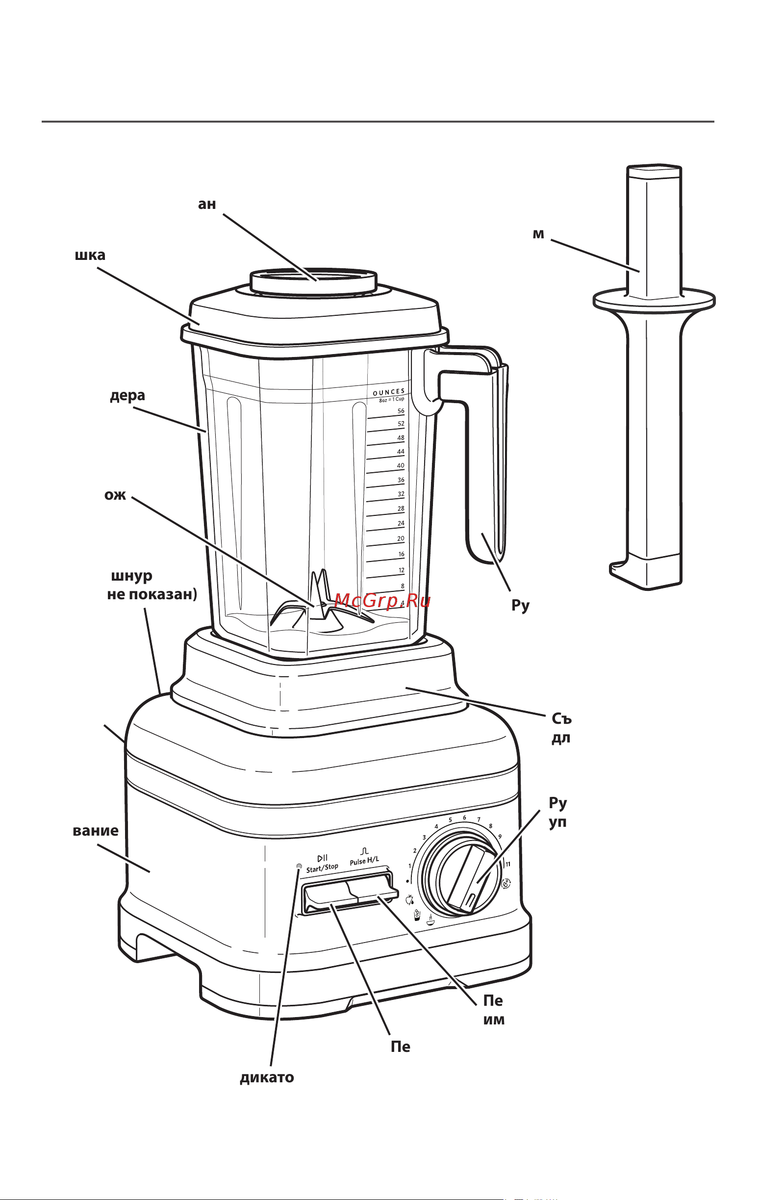 KitchenAid 5KSB8270EBK [3/17] Части и их характеристики