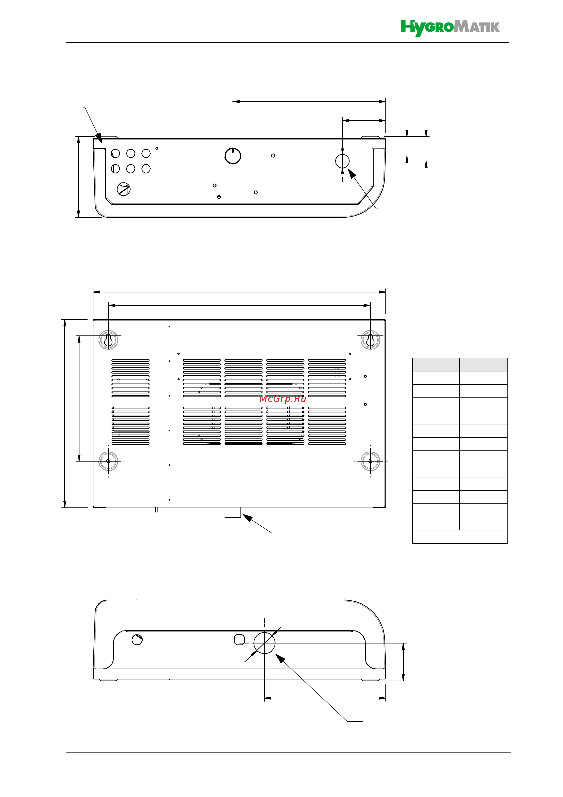 Hygromatik HeaterSlim HS10-BS [15/70] Габаритные размеры устройства heaterslim