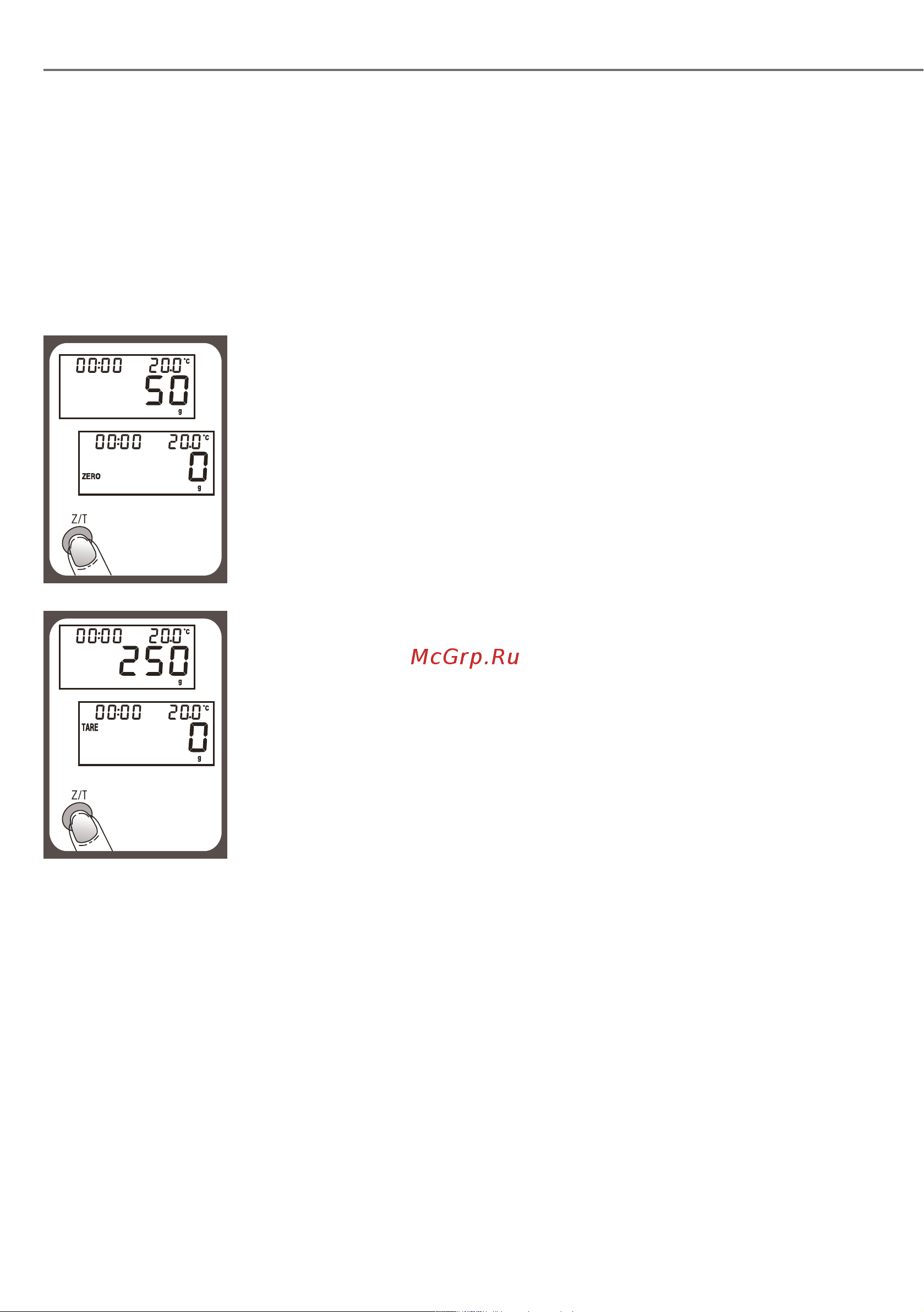Delfa UBS-2155 [12/16] Функции zero и tare