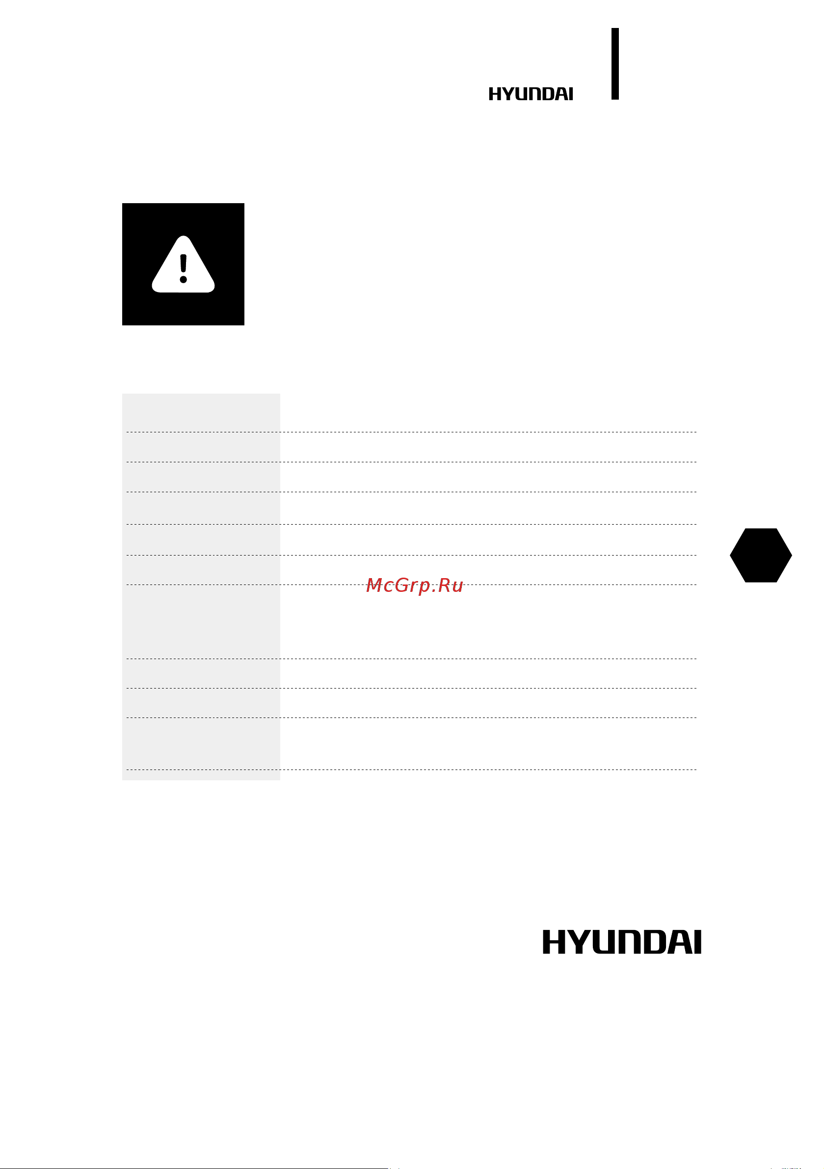 Hyundai Gama Black HO-3 [19/24] Бланк гарантийного талона