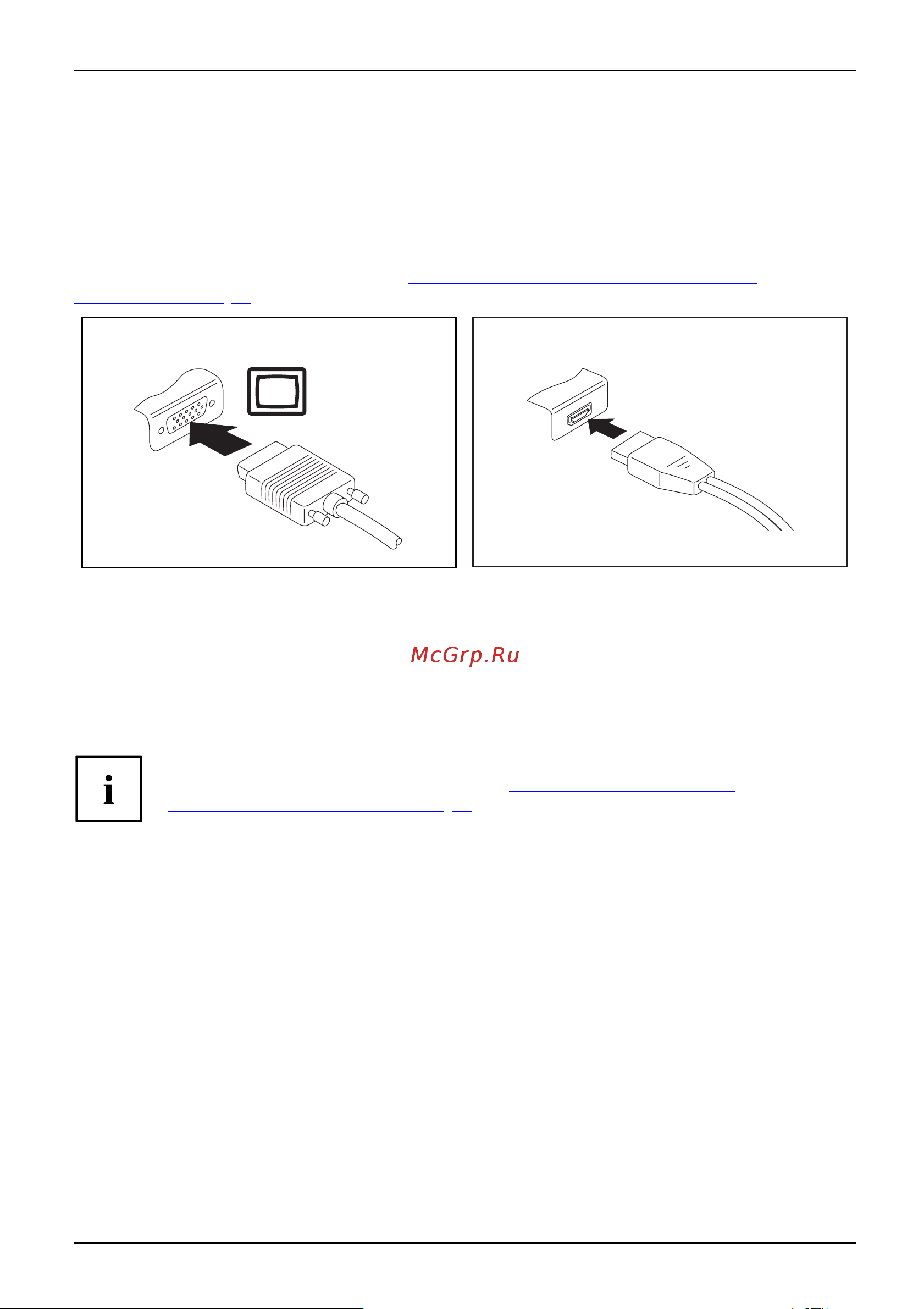 Fujitsu LIFEBOOK U939 LKN:U9390M0008RU [59/84] Подключение внешнего монитора к порт репликатору
