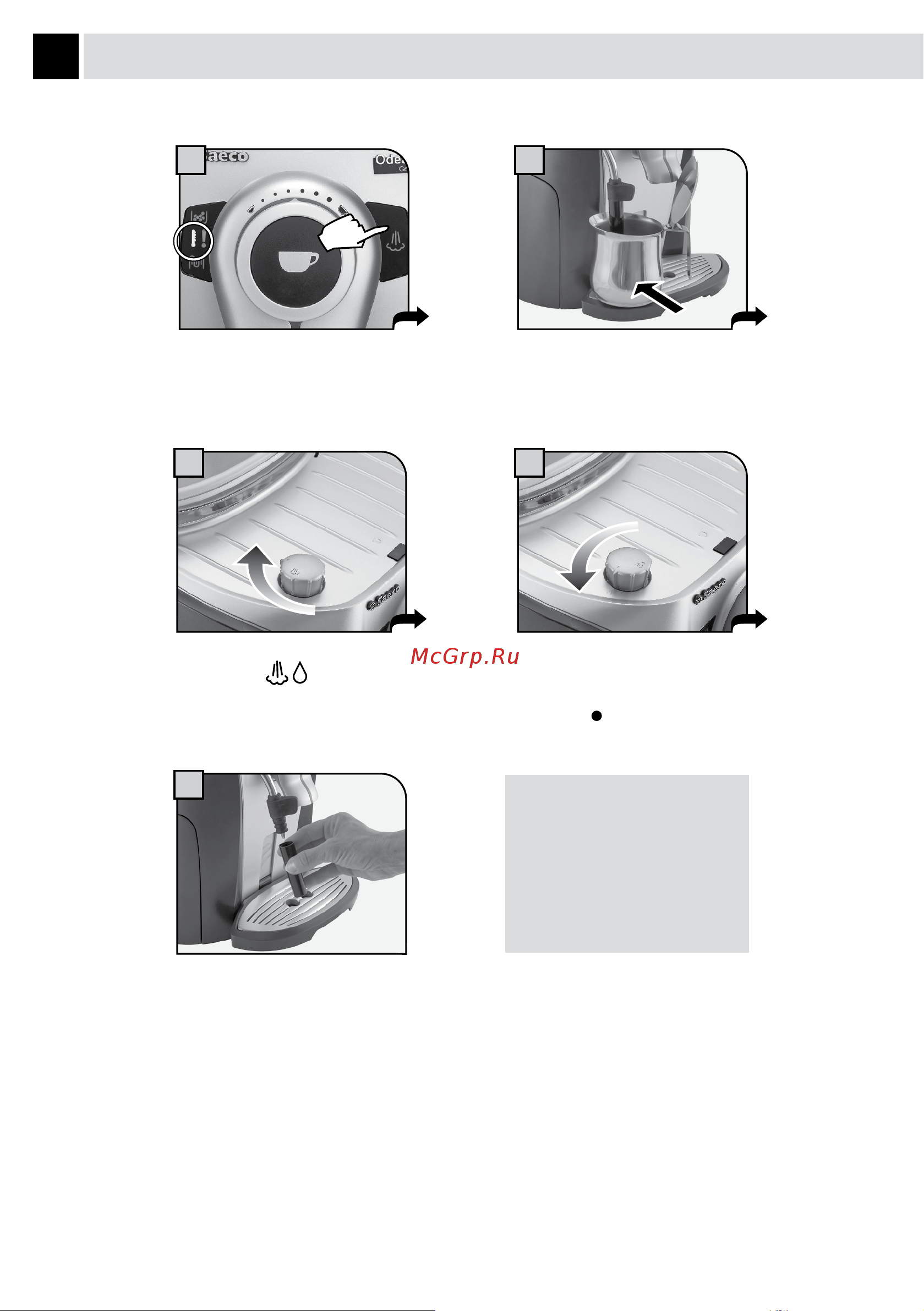 Saeco RI 9752 Odea Go [24/40] Каппучино