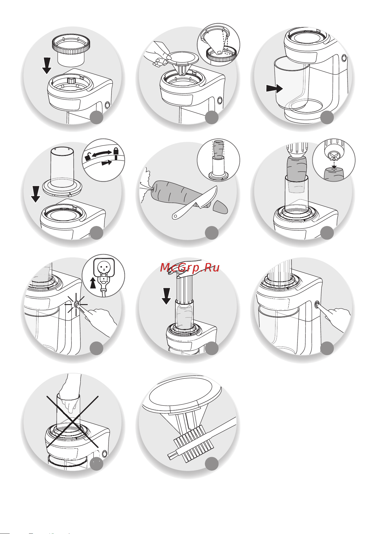 Moulinex DJ654110 Fresh Express Spiral Руководство по эксплуатации онлайн [3/12] 773166