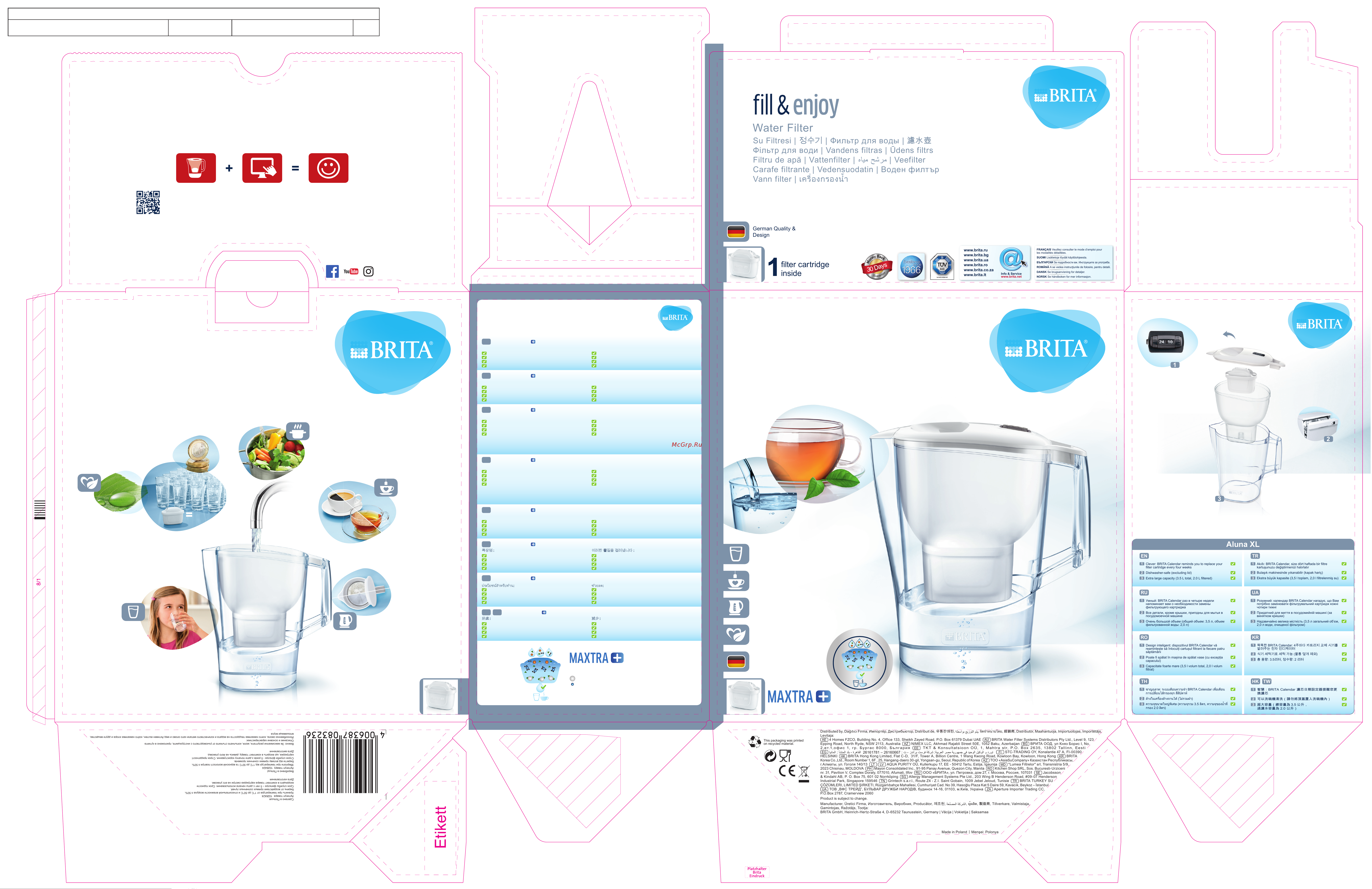Brita Aluna XL Maxtra+ Руководство по эксплуатации онлайн