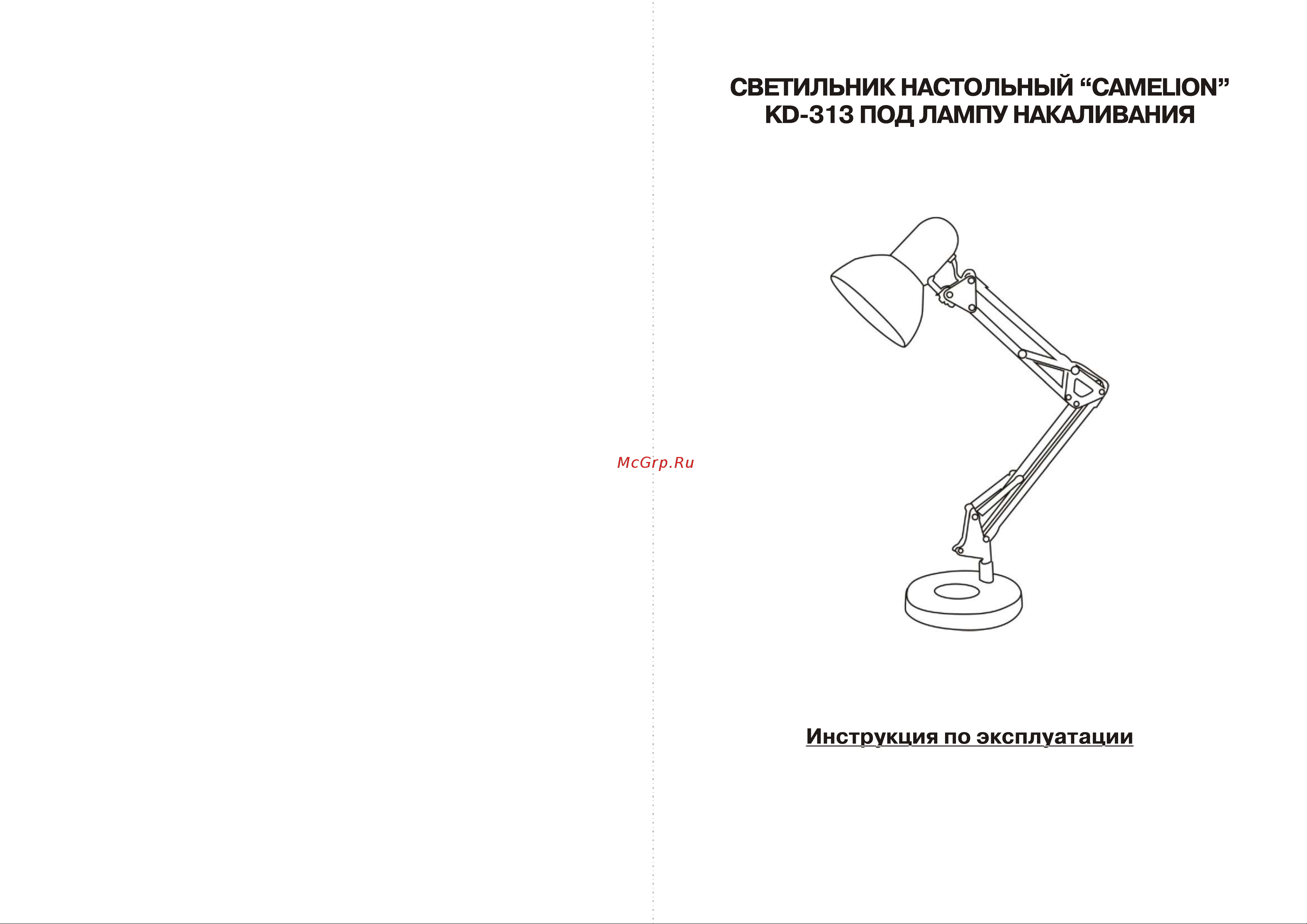 Camelion KD-313 C02 Руководство по эксплуатации онлайн